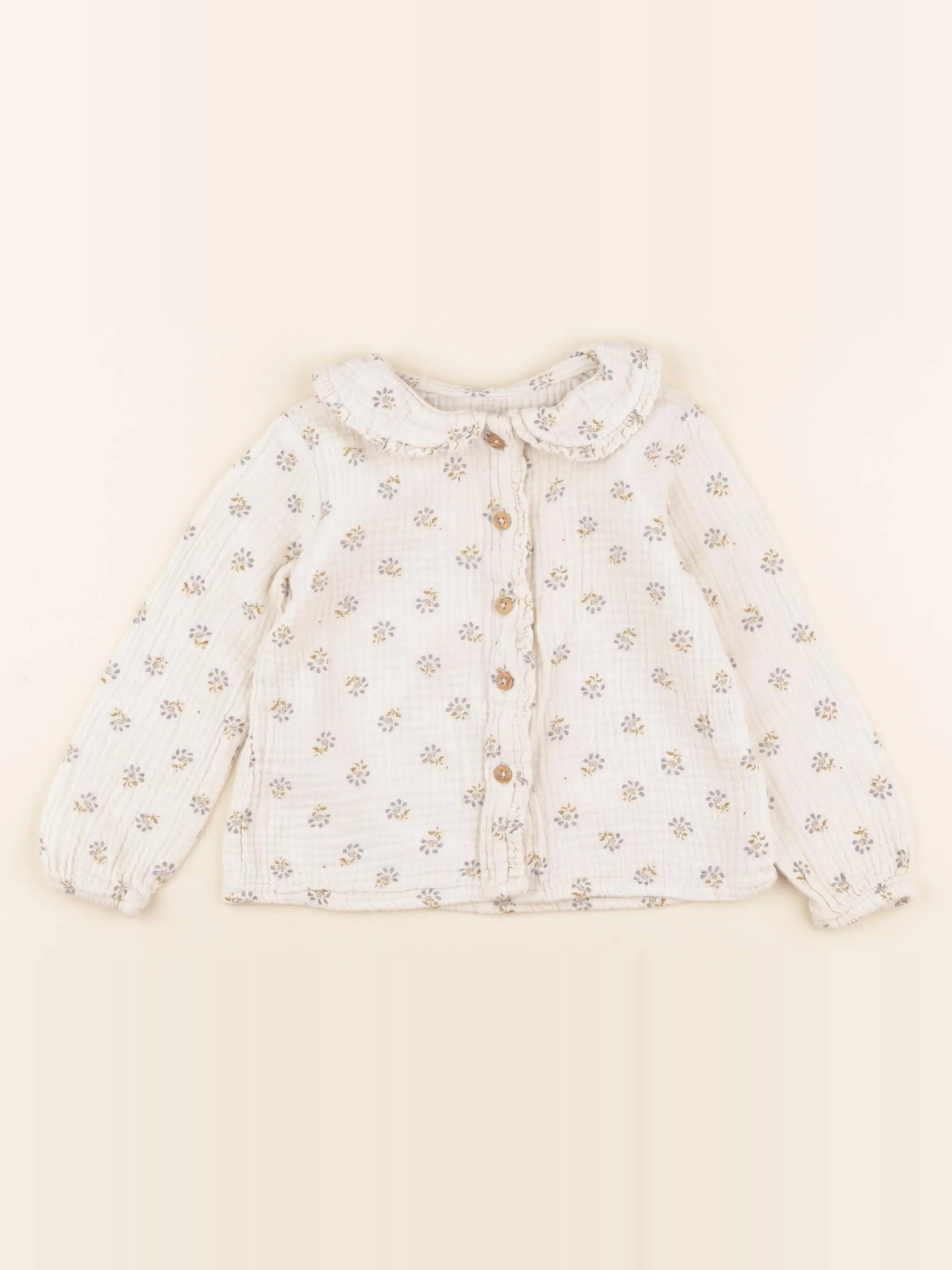 Vertbaudet - blouse beige - 3 ans