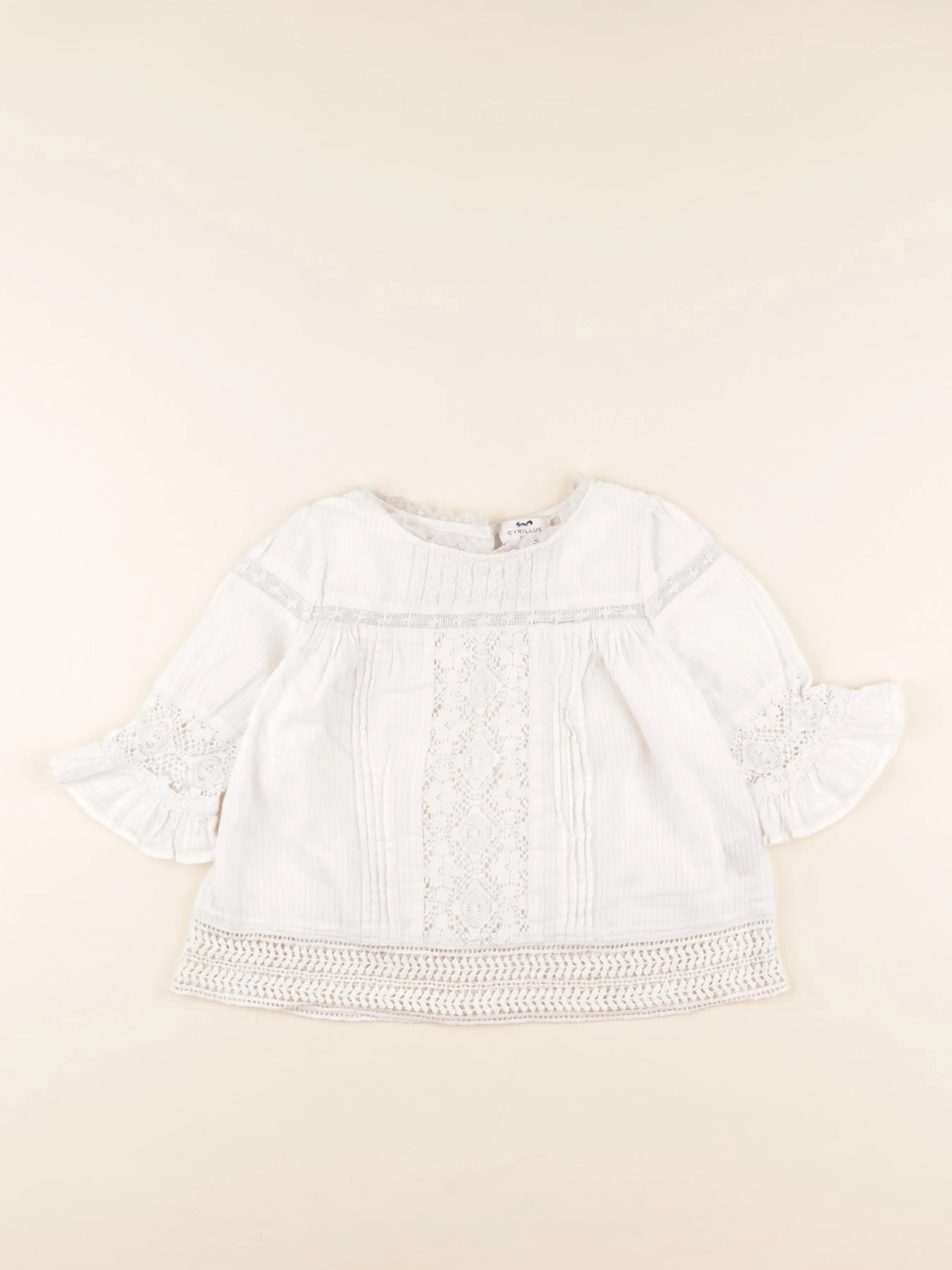 Cyrillus - blouse blanc - 6 ans