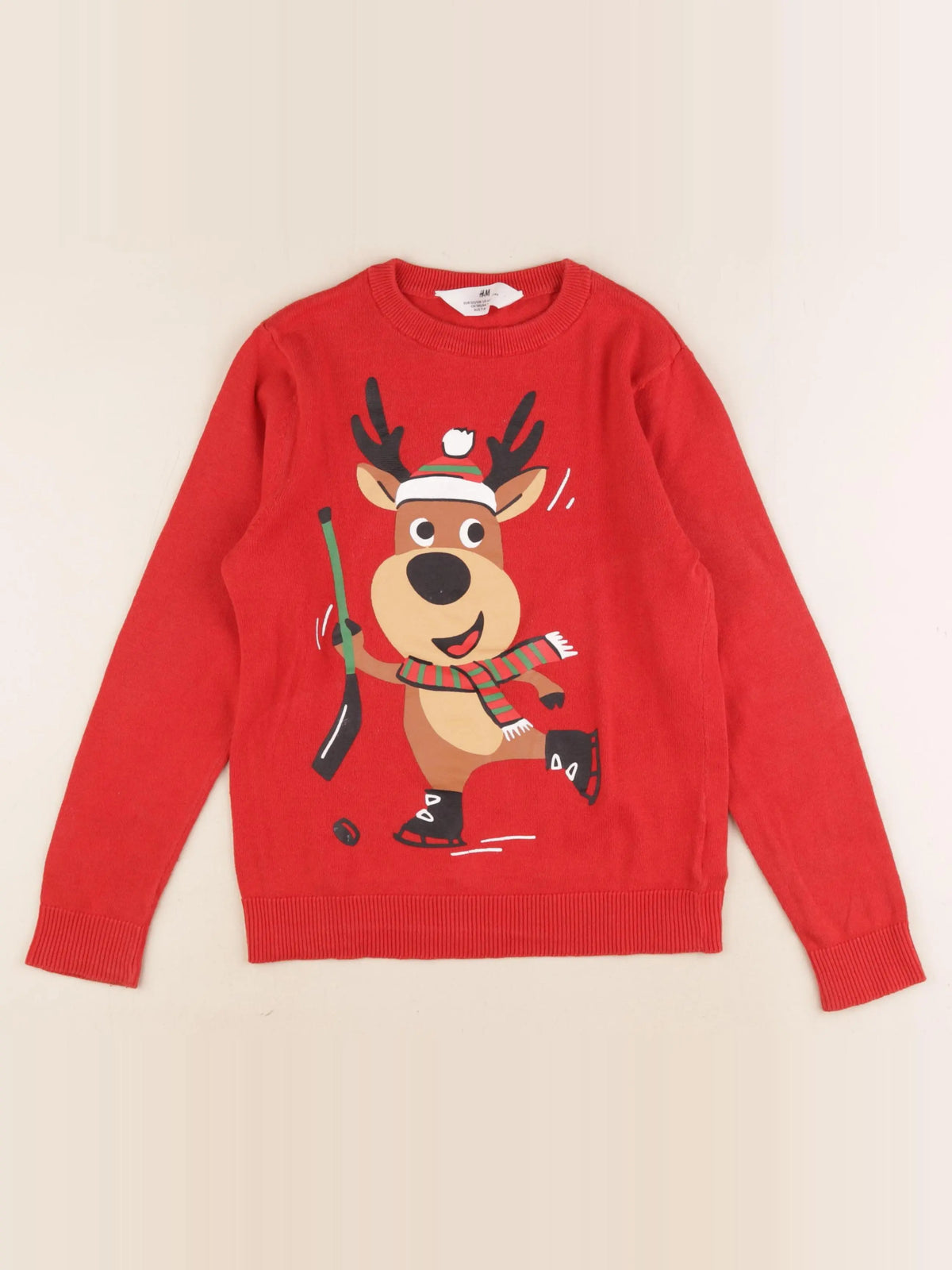 H&M - pull rouge - 6/8 ans