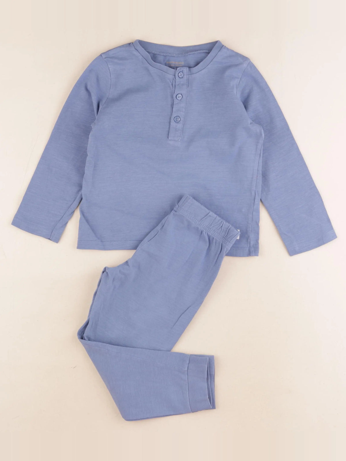Vertbaudet - pyjama coton bleu - 4 ans