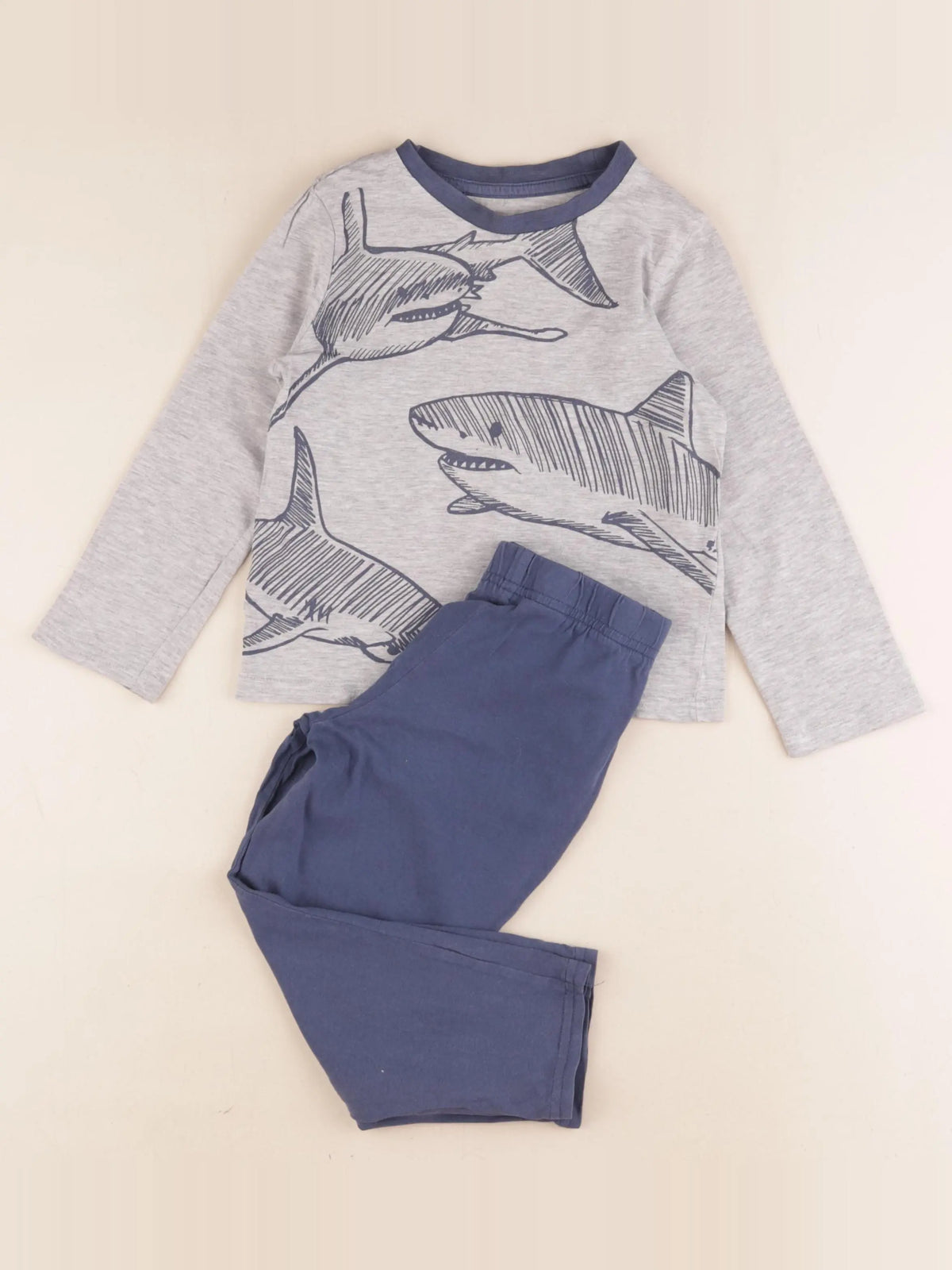 Vertbaudet - pyjama coton bleu - 4 ans