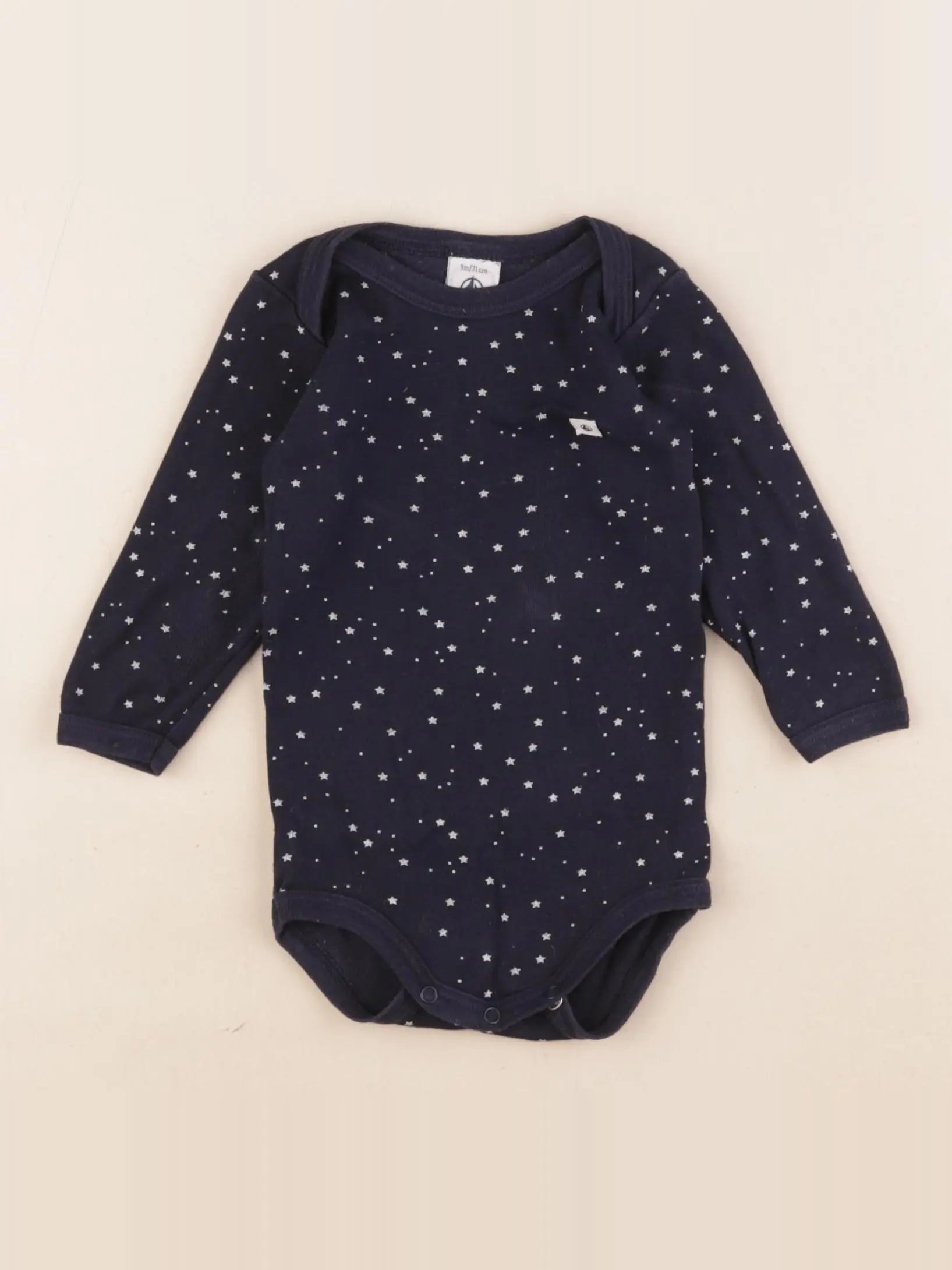 Petit Bateau - body bleu - 9 mois