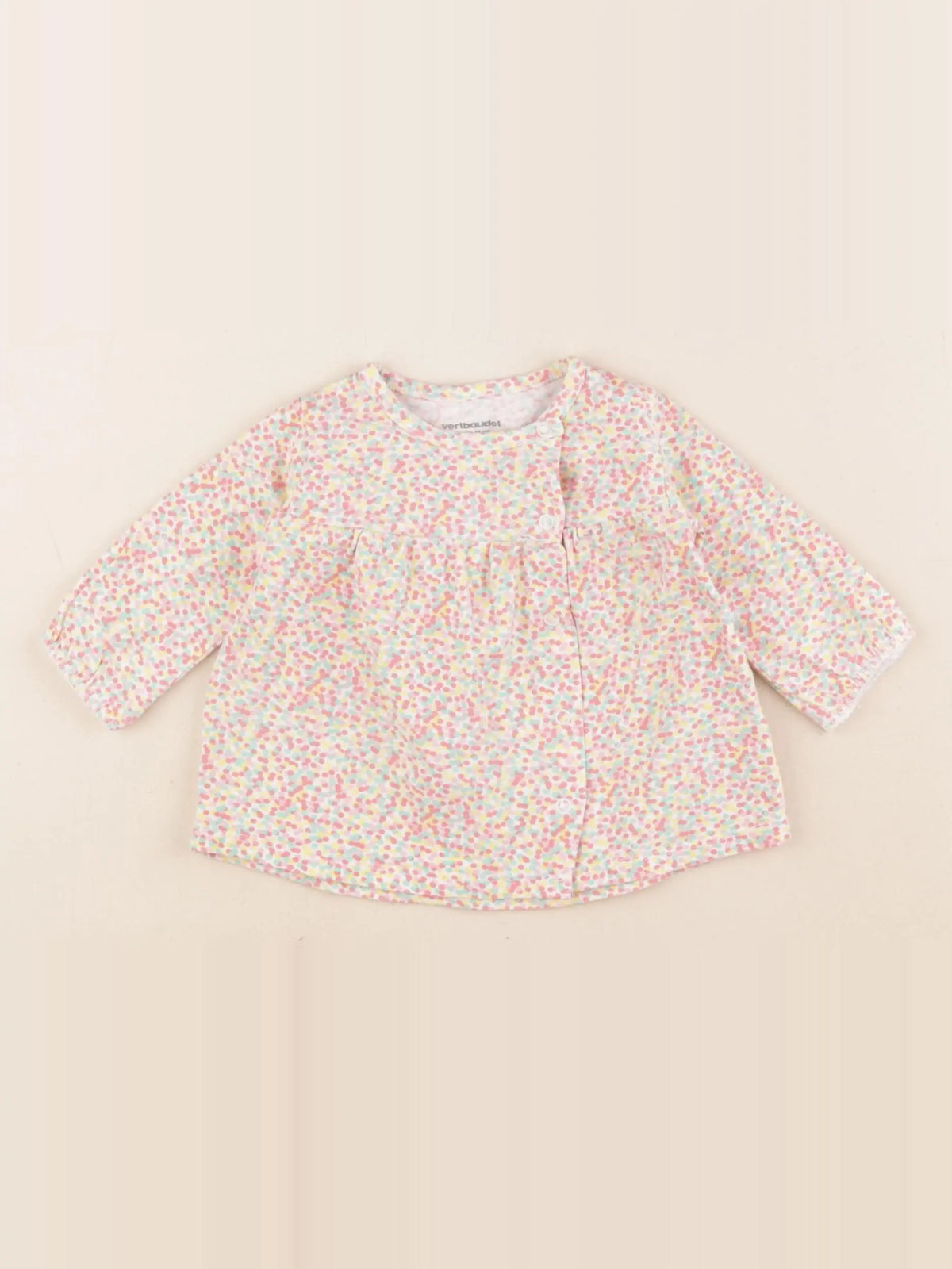 Vertbaudet - tee-shirt multicolore - 1 mois