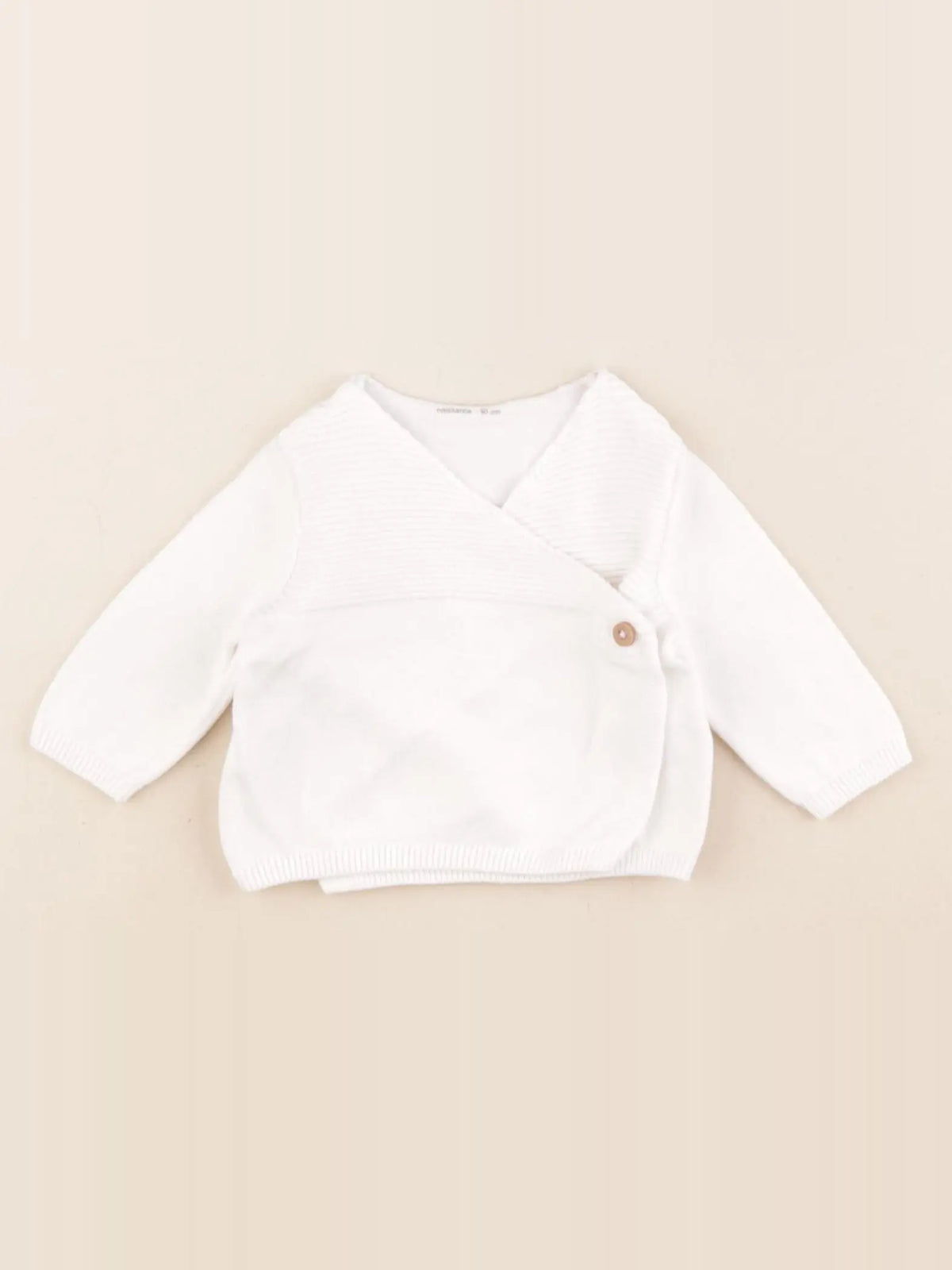 Vertbaudet - pull blanc - 0 mois