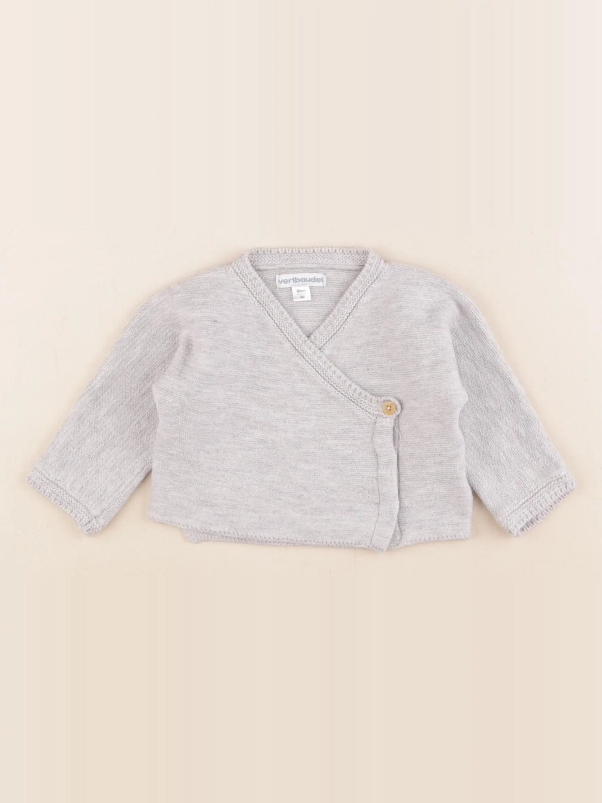Vertbaudet - pull gris - 3 mois