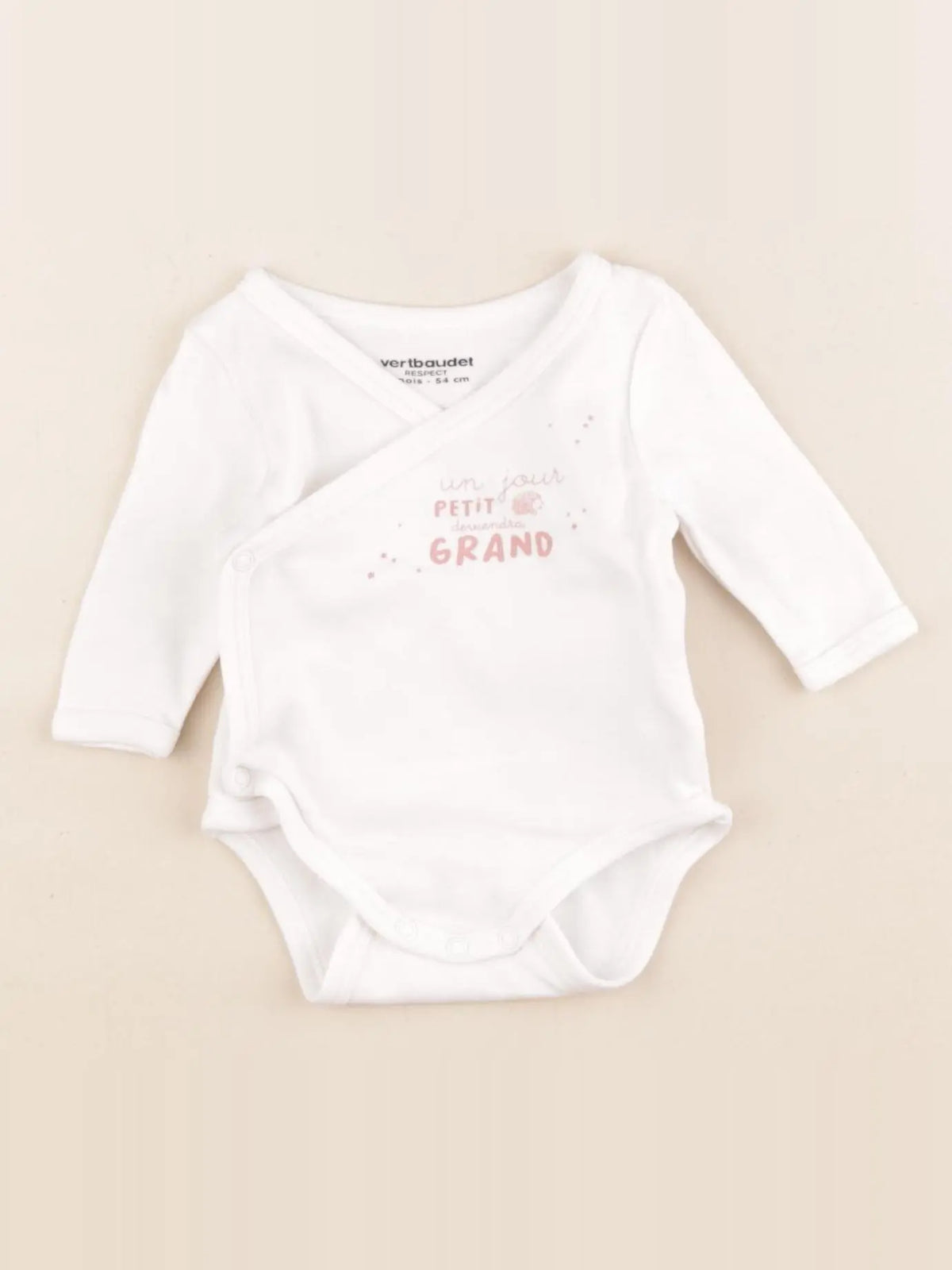 Vertbaudet - body blanc - 1 mois