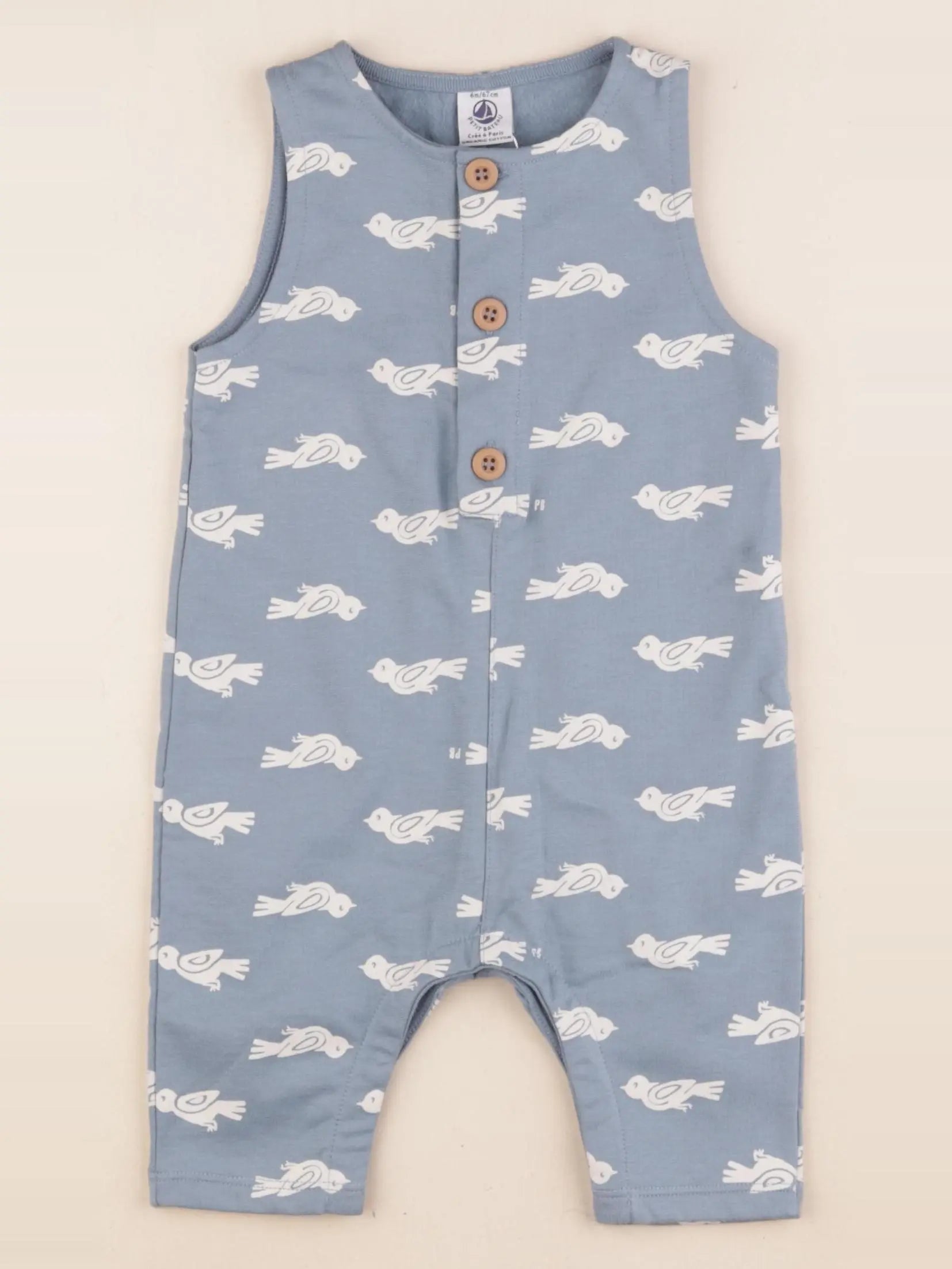 Petit Bateau - combinaison bleu - 6 mois