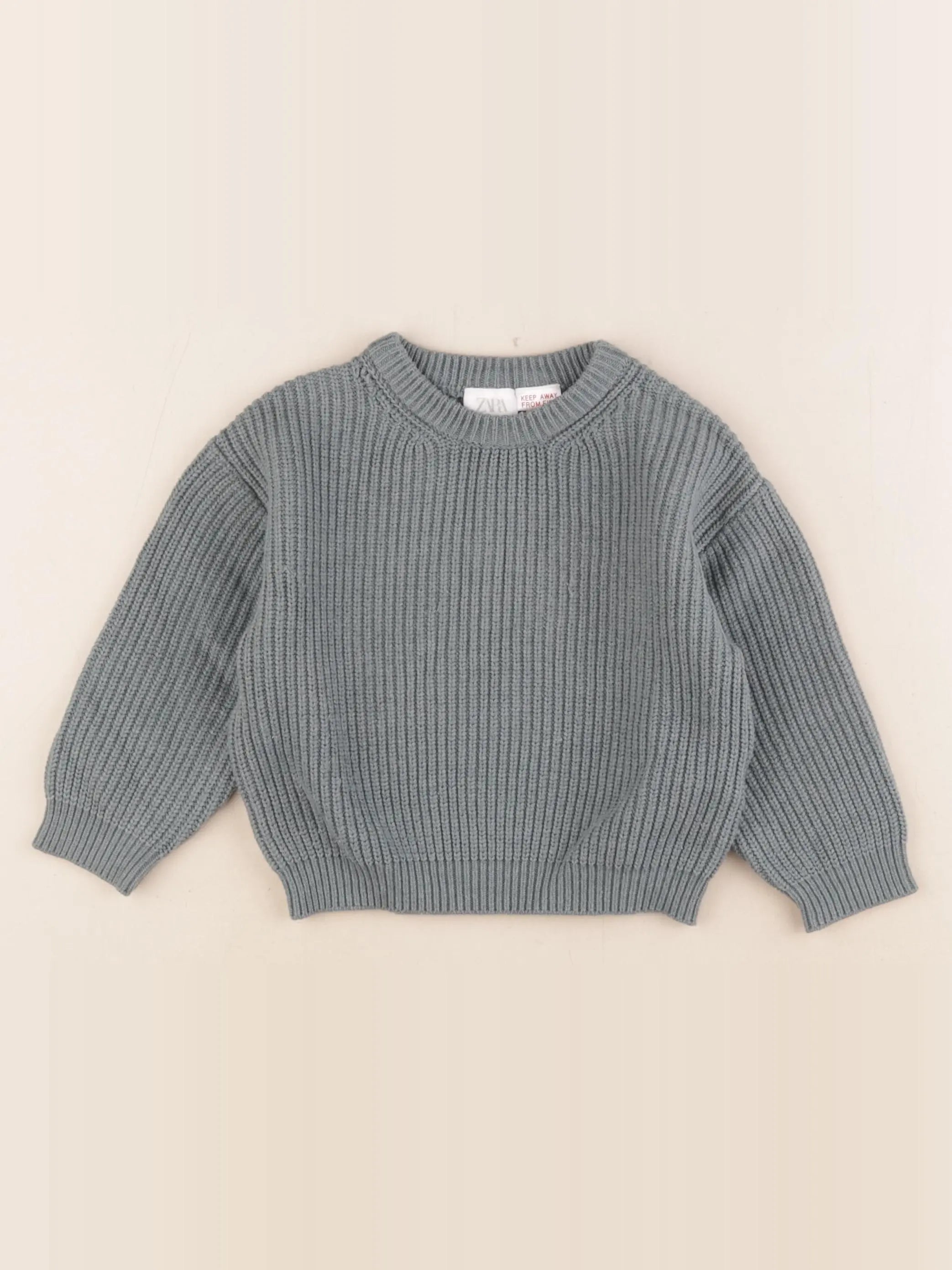 Zara - pull vert - 12/18 mois