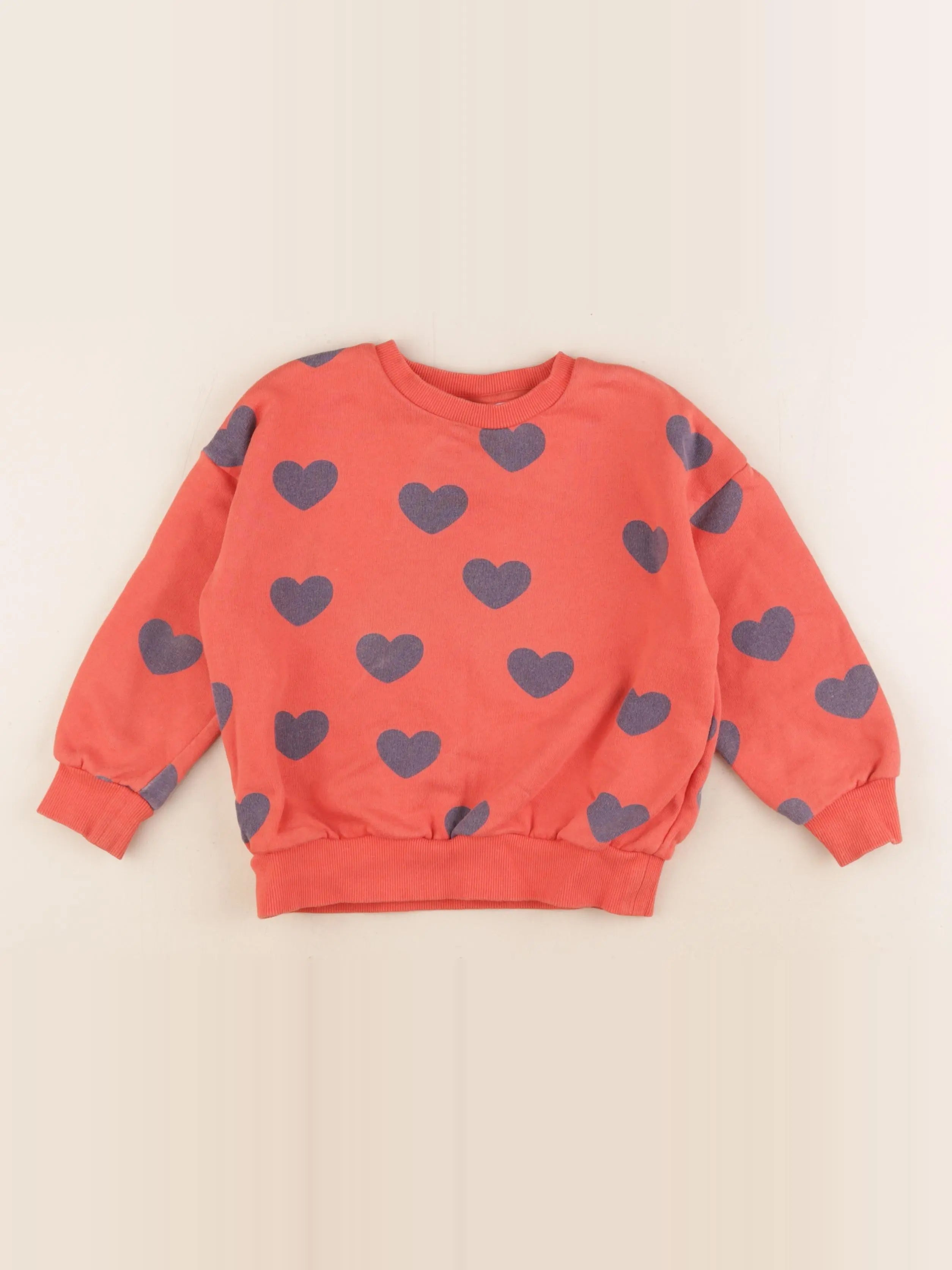 Mini Rodini - sweat orange - 3/6 ans