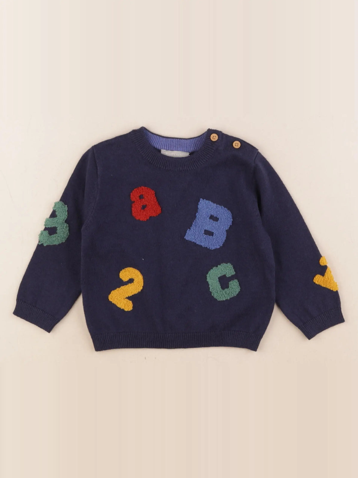Boutchou - pull bleu - 9 mois