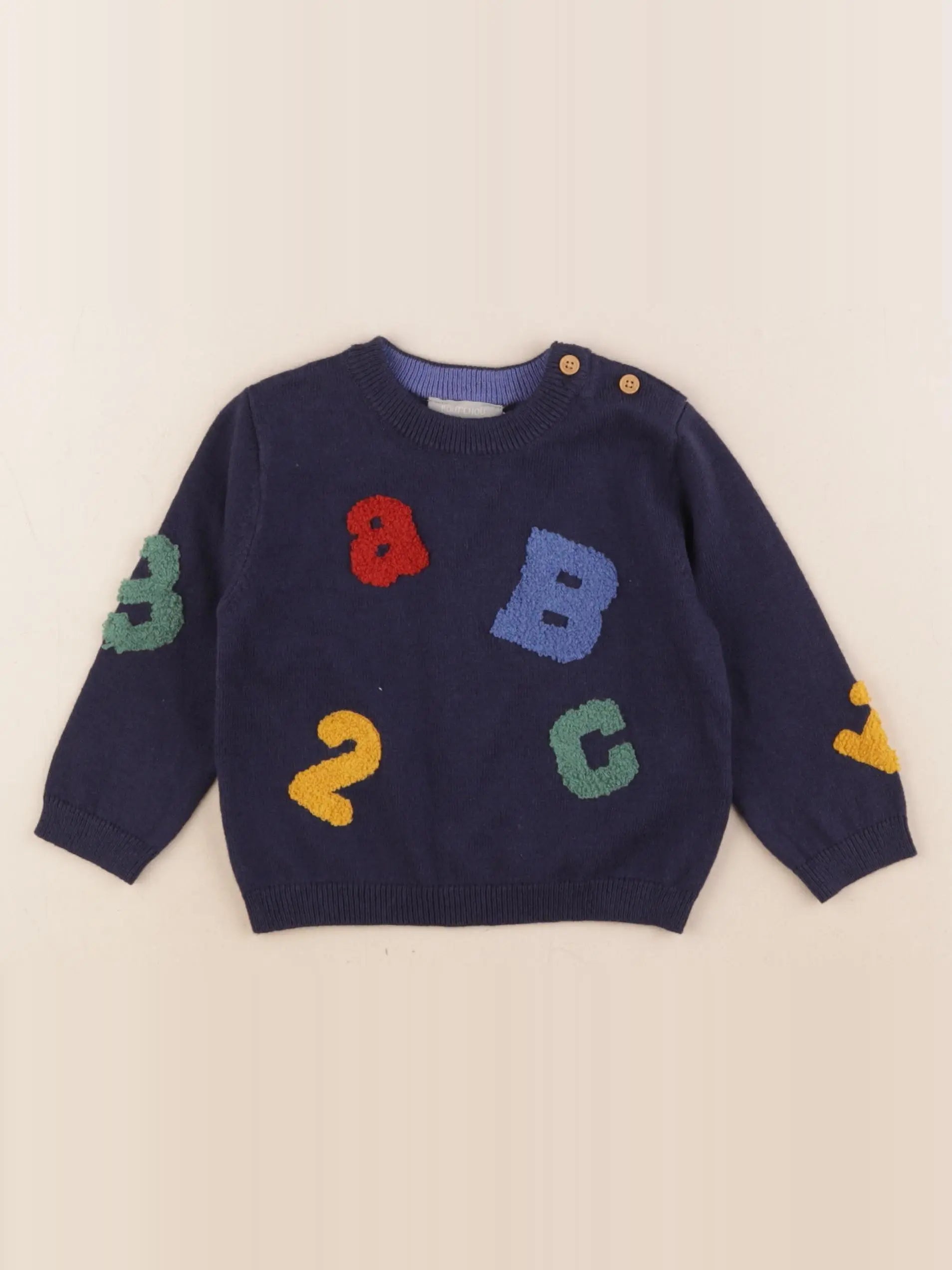 Boutchou - pull bleu - 9 mois