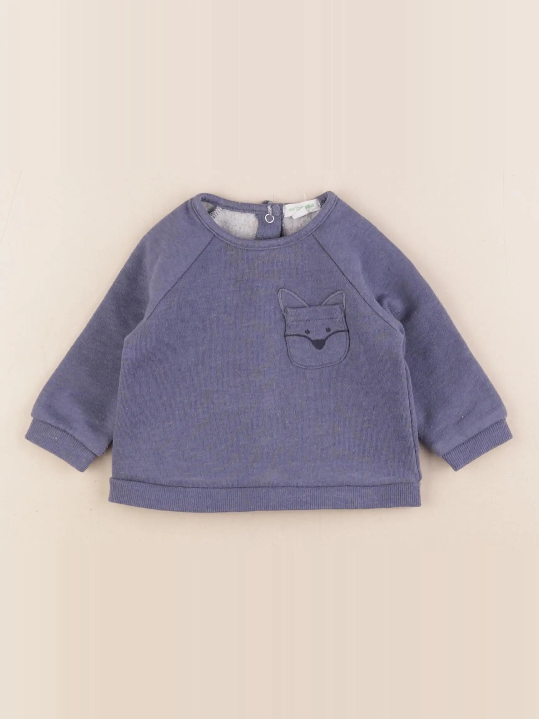 Vertbaudet - sweat bleu - 3 mois