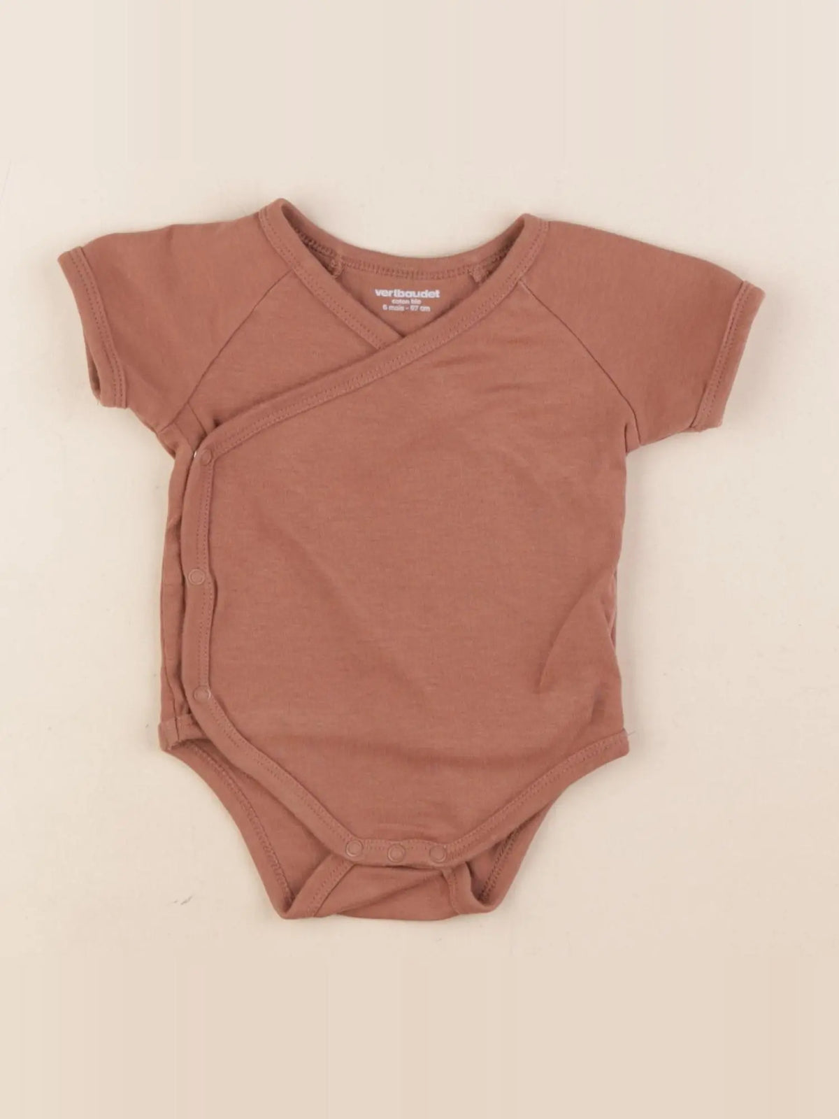 Vertbaudet - body marron - 6 mois