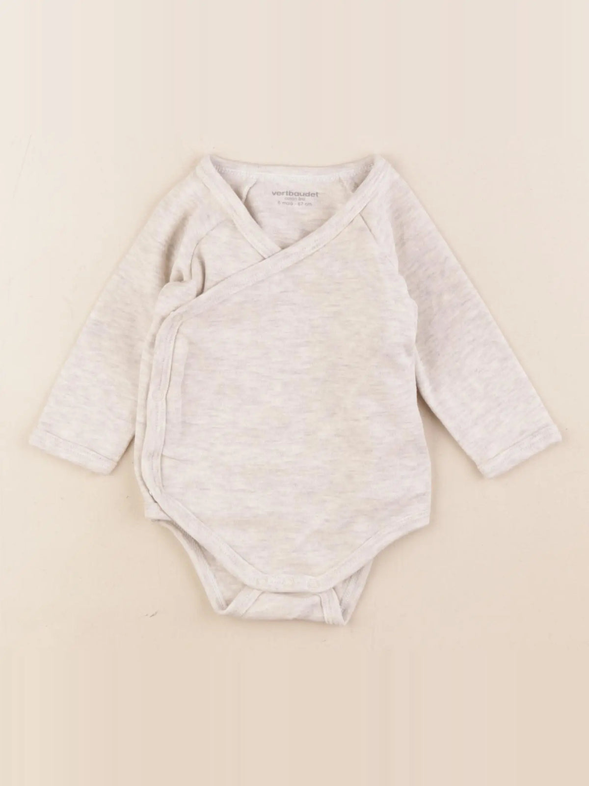 Vertbaudet - body gris - 6 mois