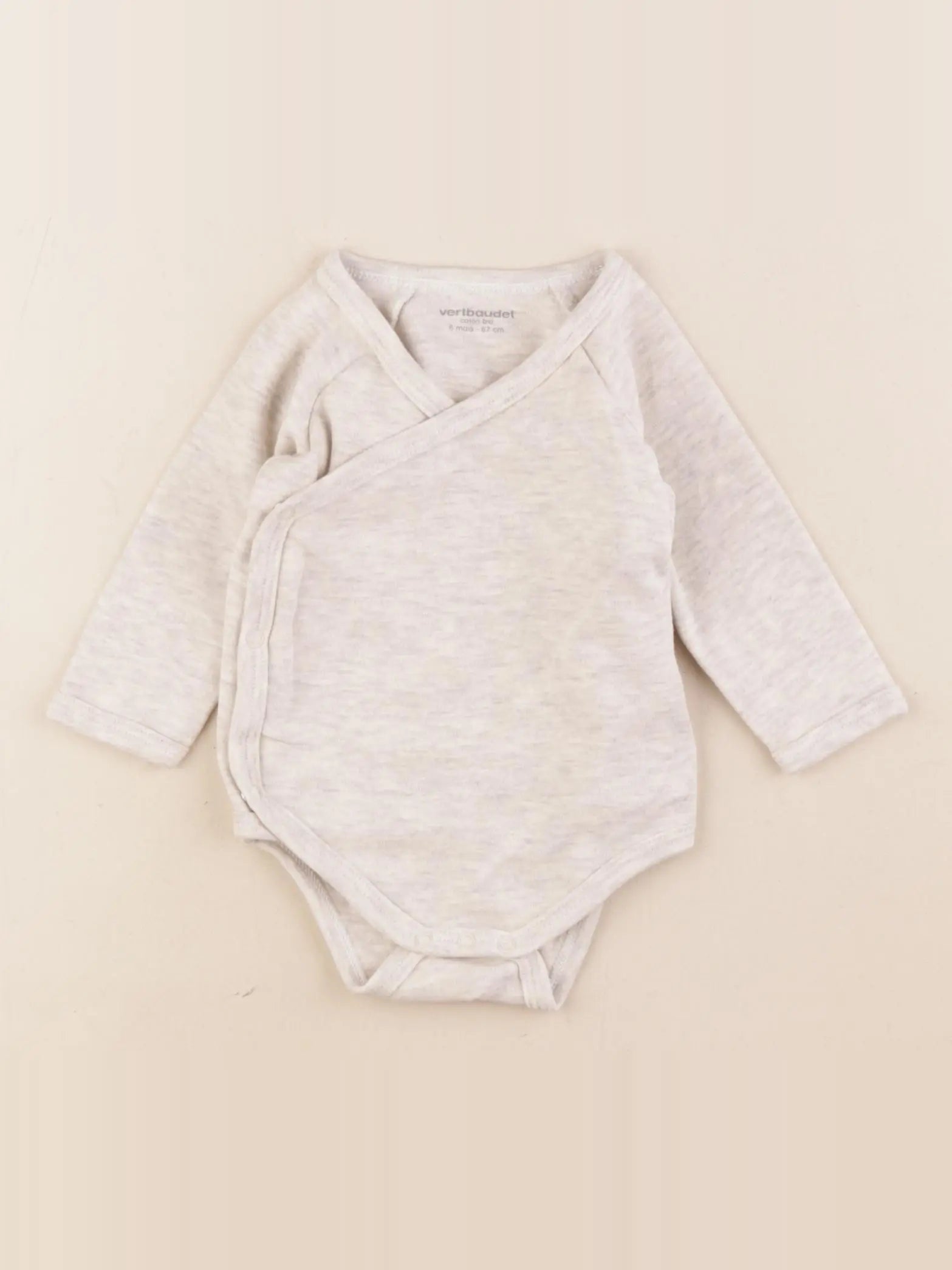 Vertbaudet - body gris - 6 mois