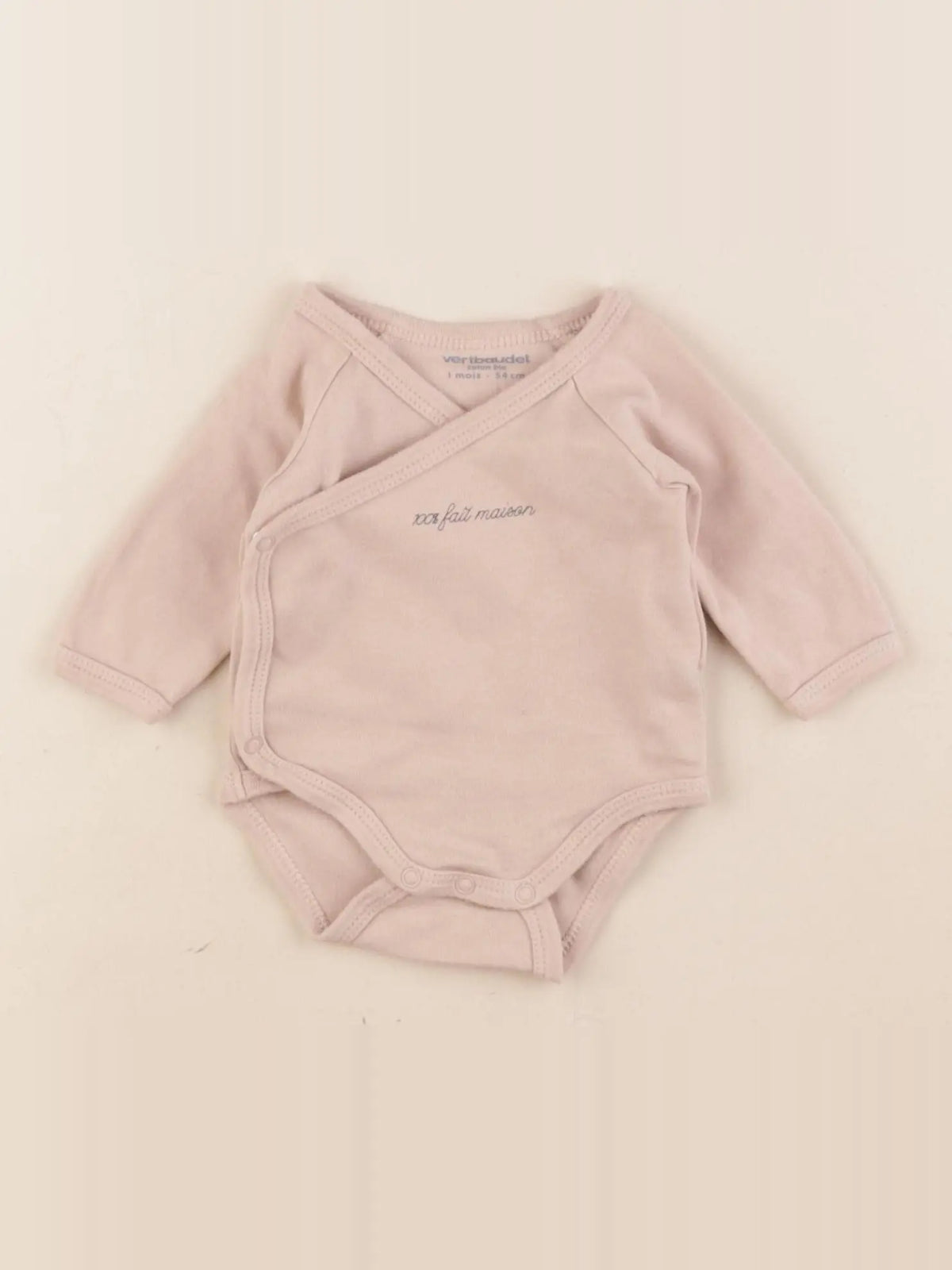 Vertbaudet - body beige - 1 mois