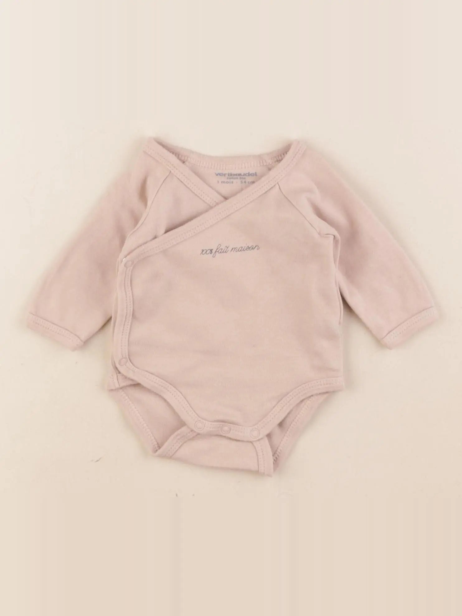 Vertbaudet - body beige - 1 mois