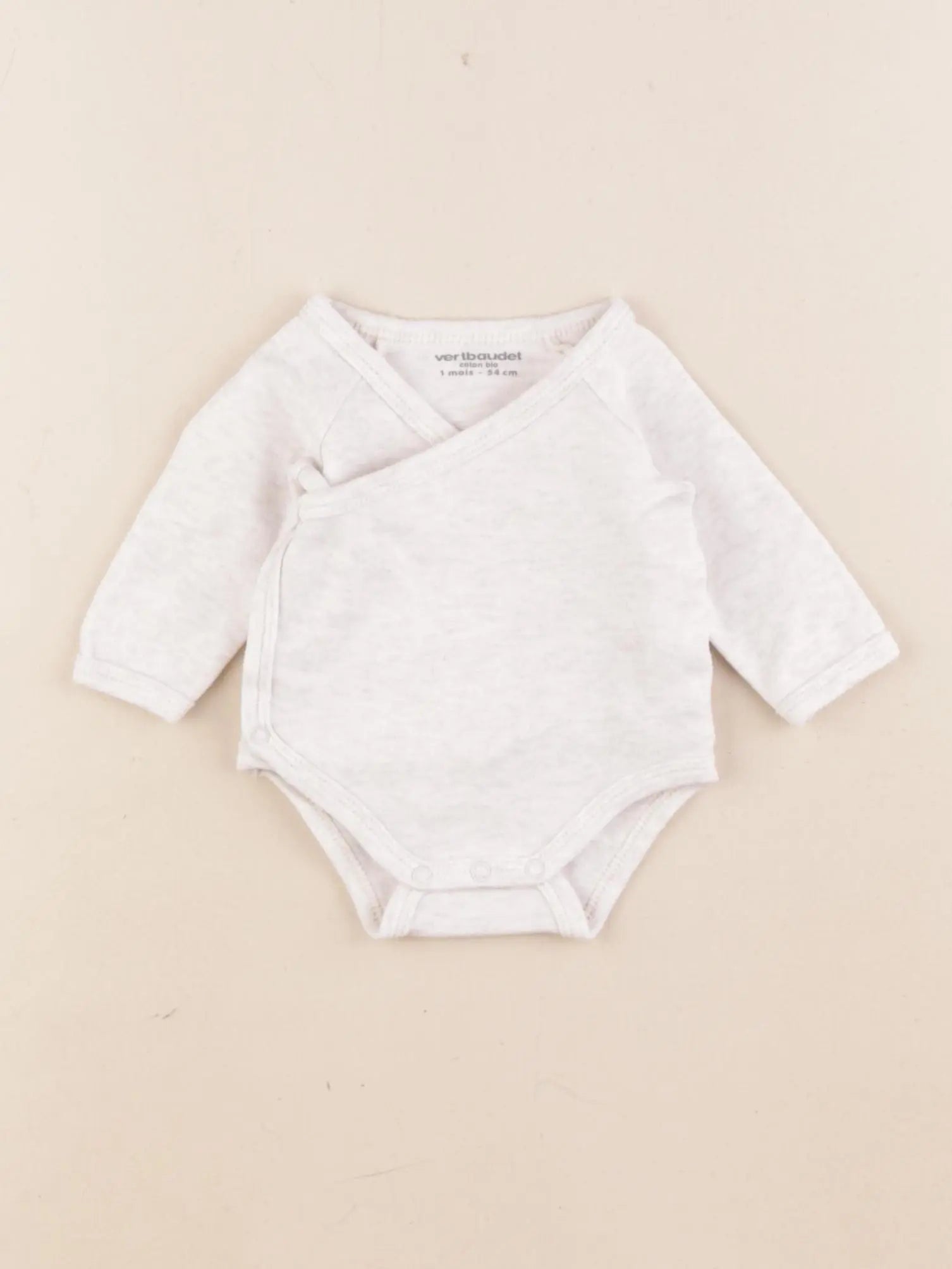 Vertbaudet - body beige - 1 mois