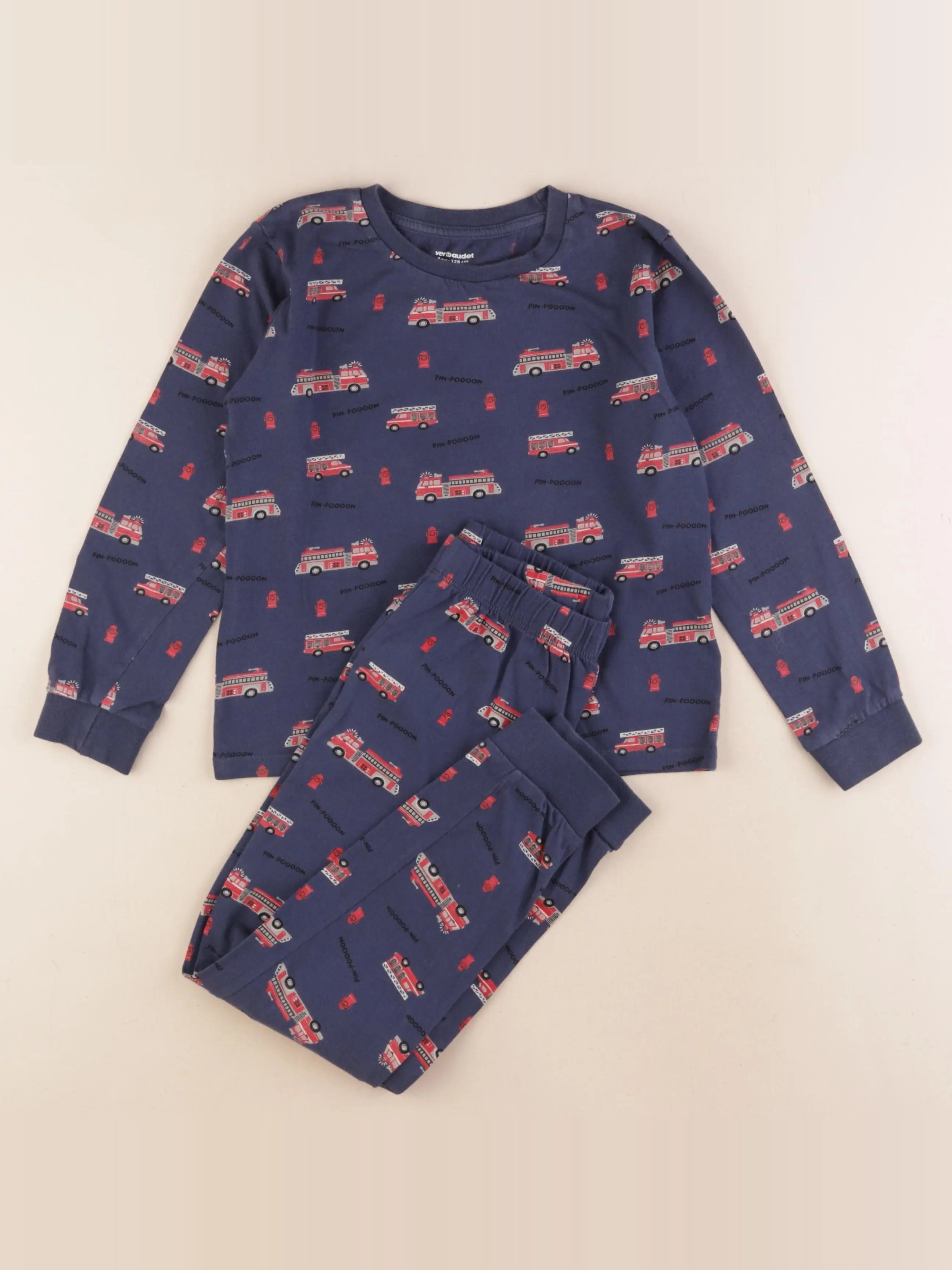 Vertbaudet - pyjama coton bleu - 8 ans