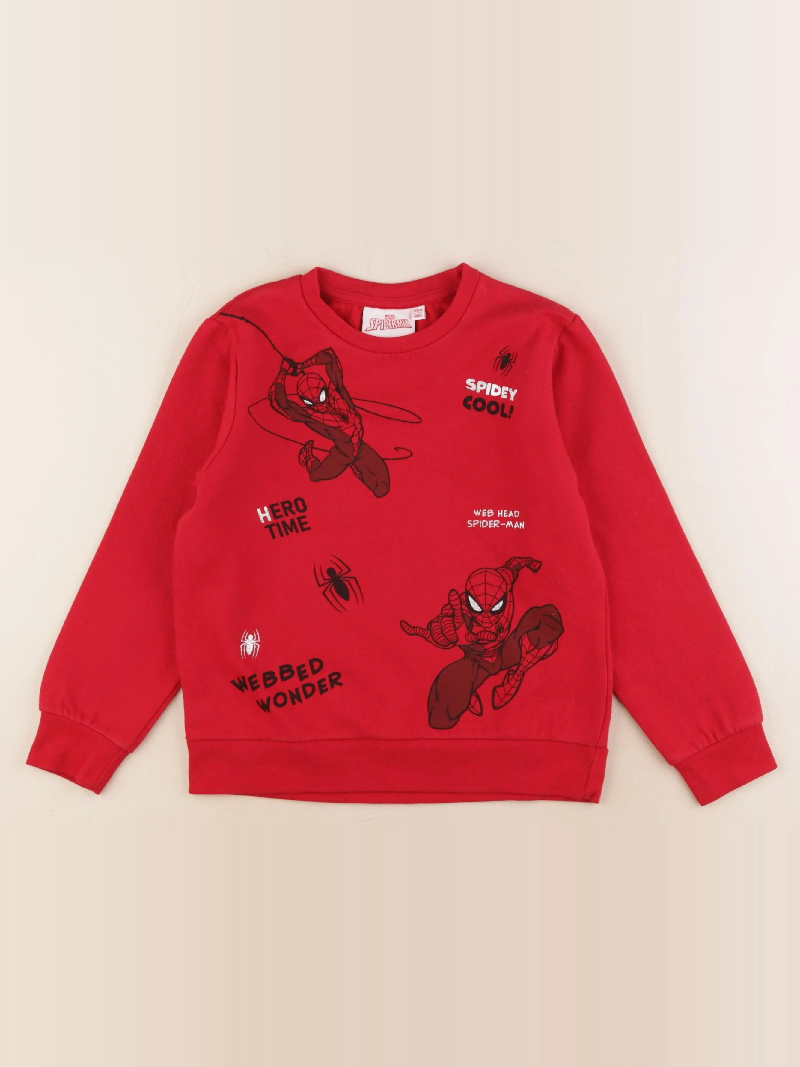 Vertbaudet - sweat rouge - 8 ans