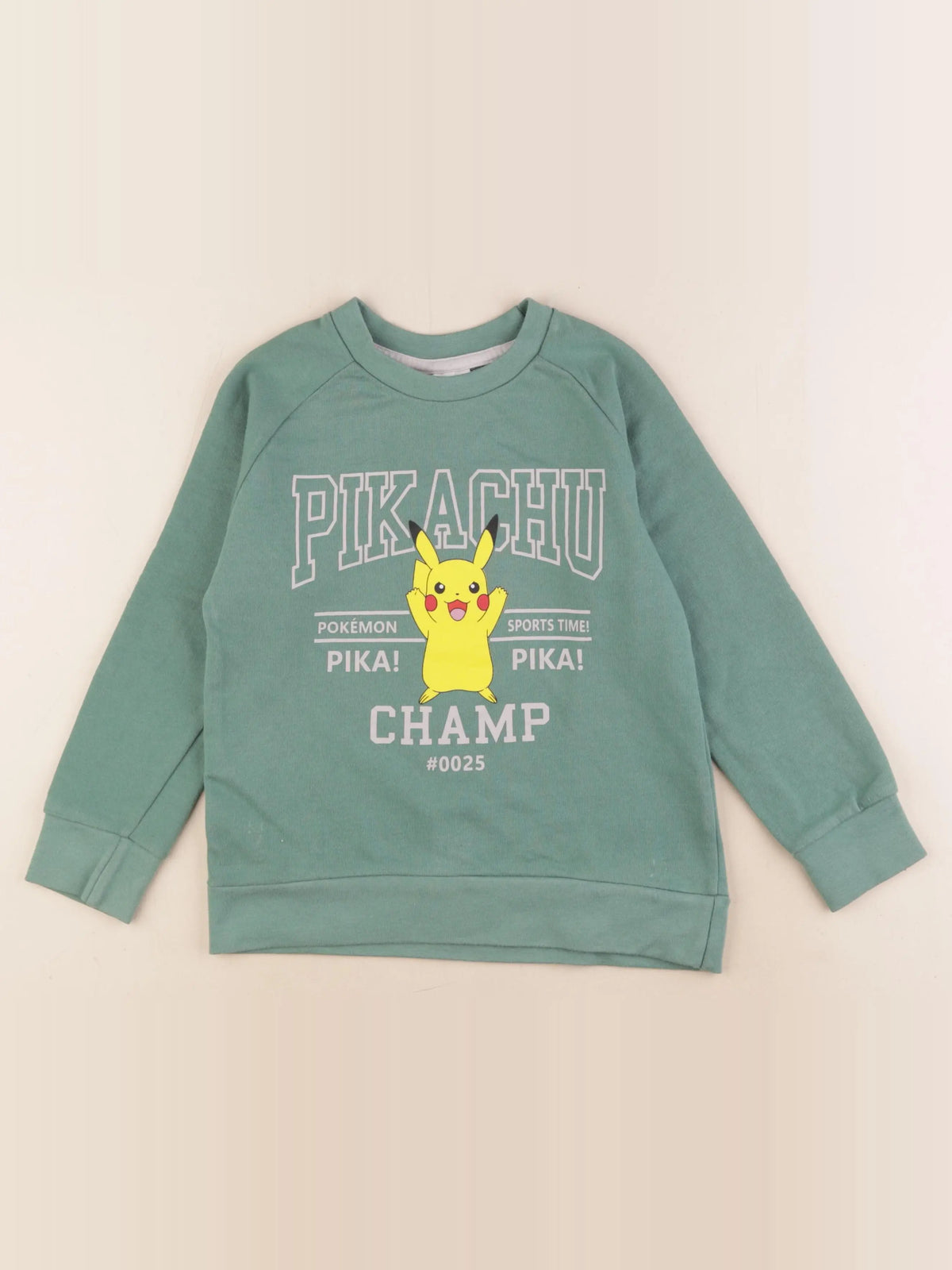 Vertbaudet - sweat vert - 8 ans