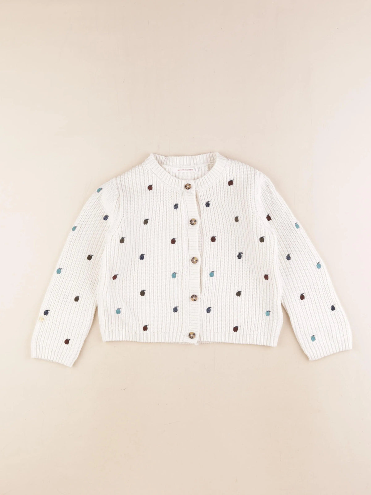 Monoprix - gilet blanc, bleu - 5 ans