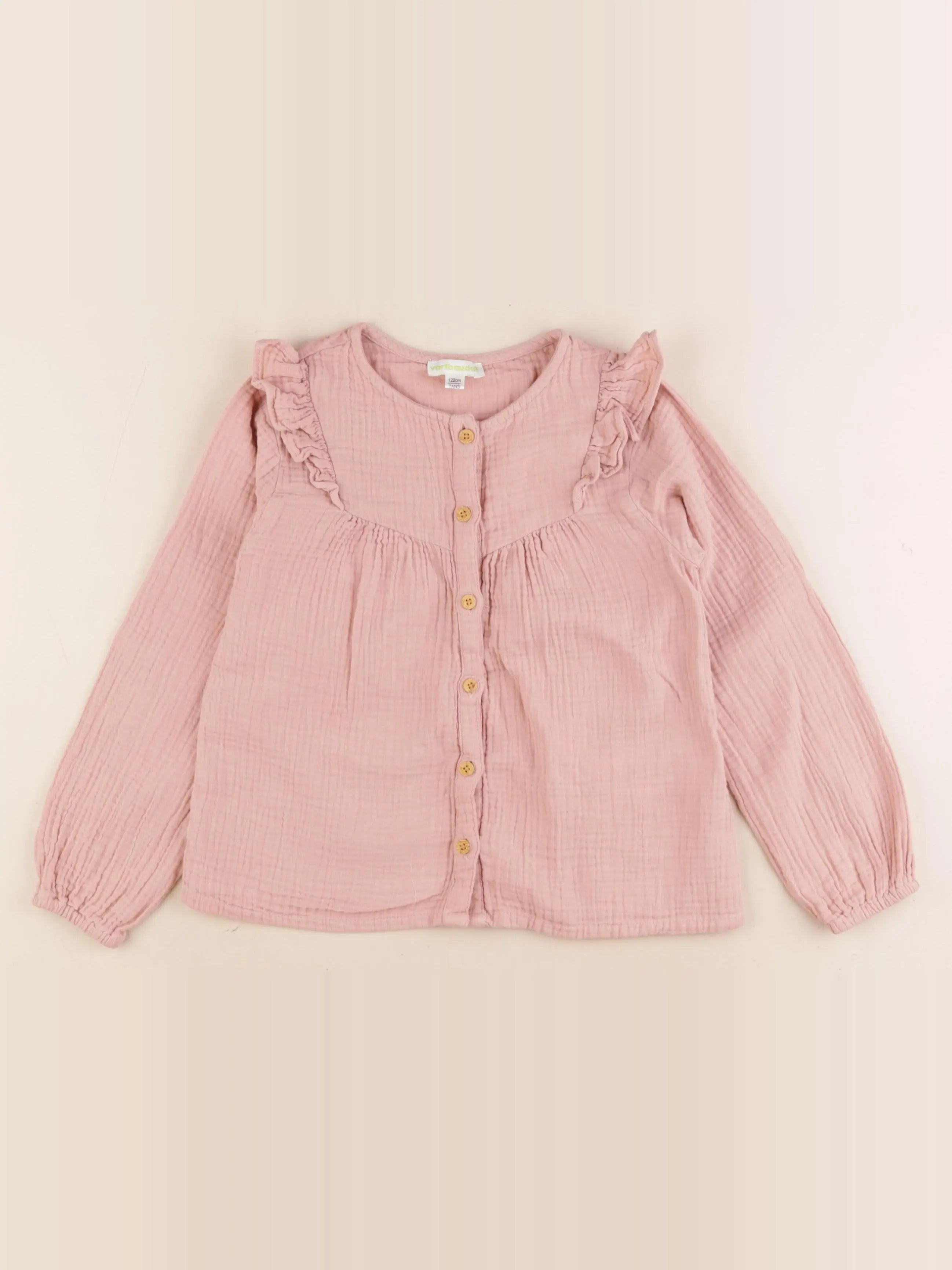 Vertbaudet - blouse rose - 7 ans