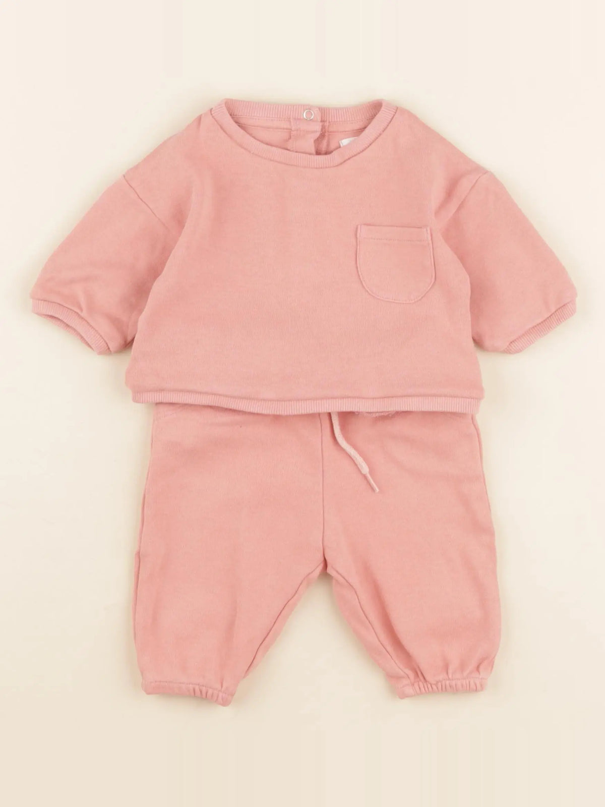 Vertbaudet - ensemble rose - 1 mois