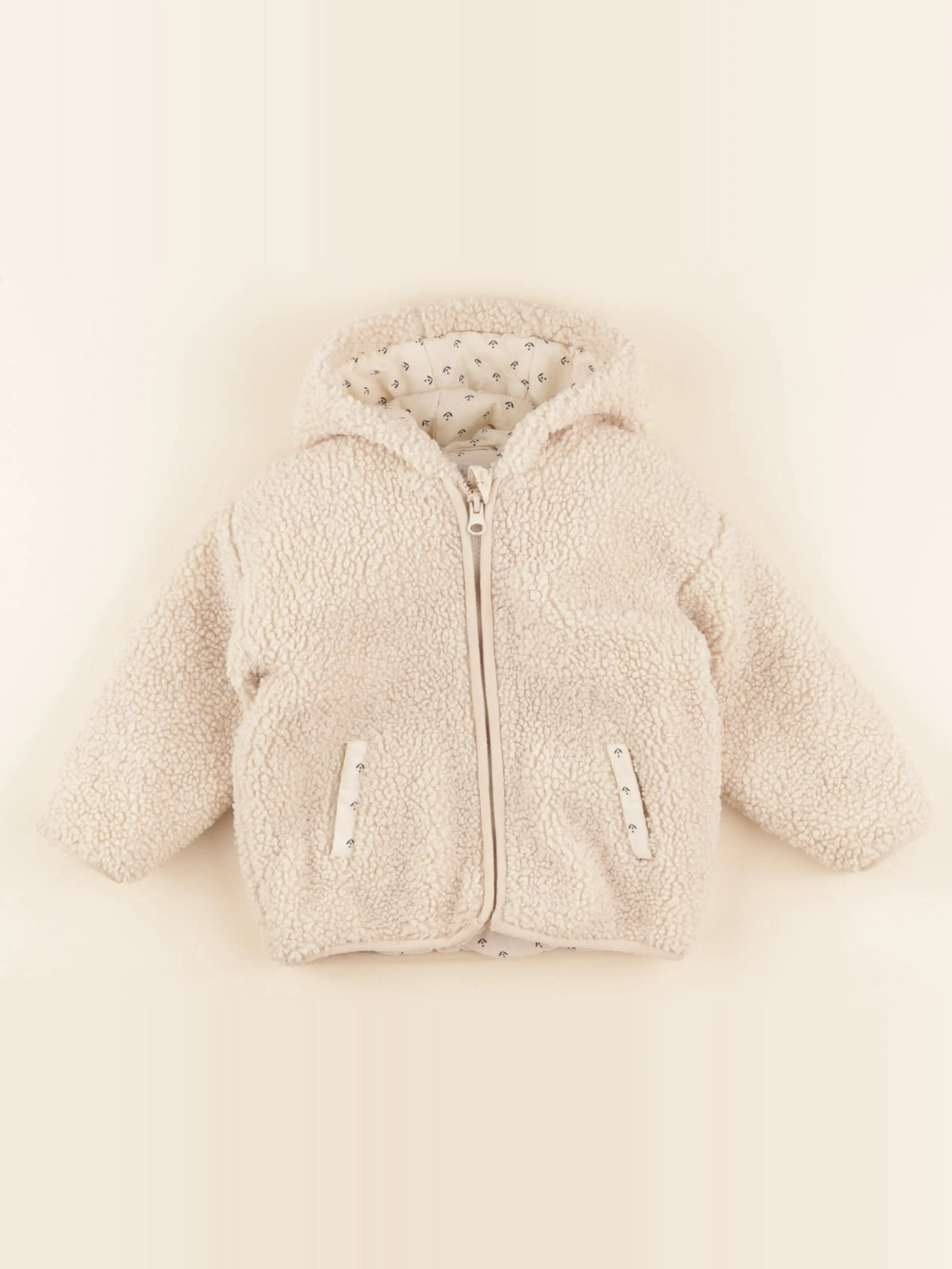 Vertbaudet - veste doublé beige - 2 ans