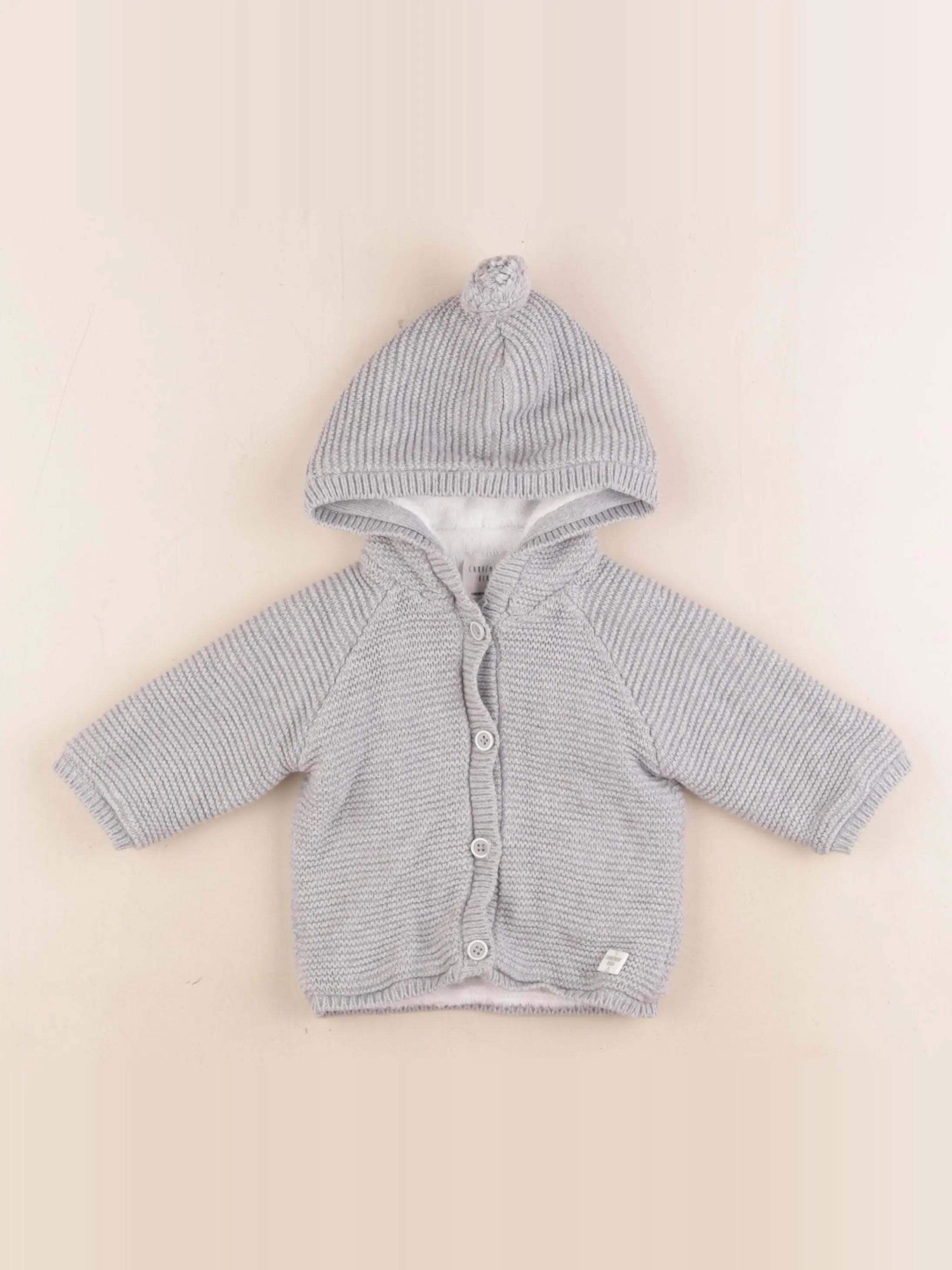 Carrément Beau - gilet gris - 3 mois