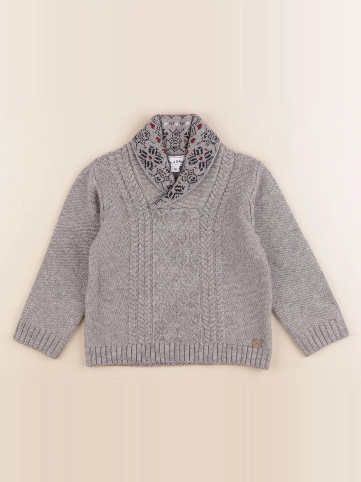 Tartine & Chocolat - pull gris - 2 ans