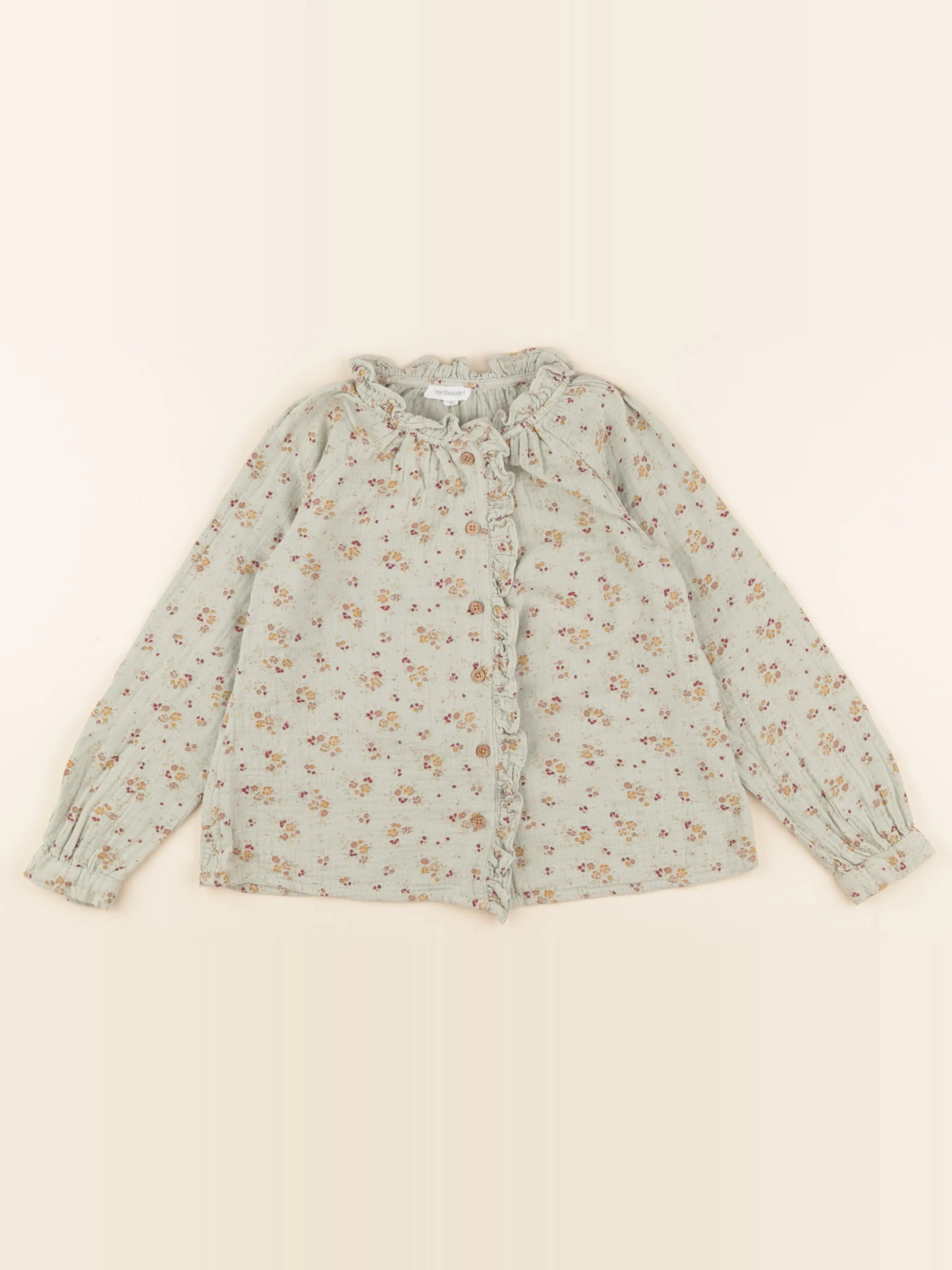 Vertbaudet - blouse vert - 7 ans