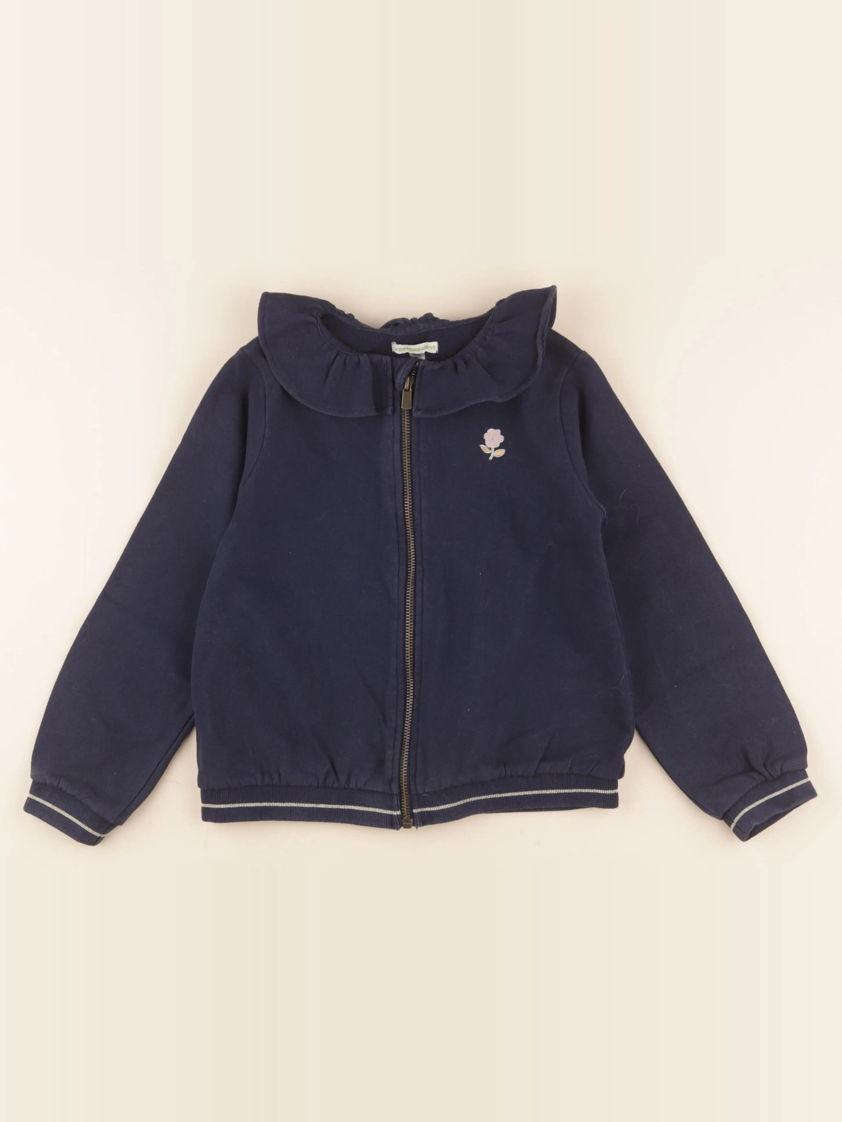 Vertbaudet - sweat bleu - 8 ans