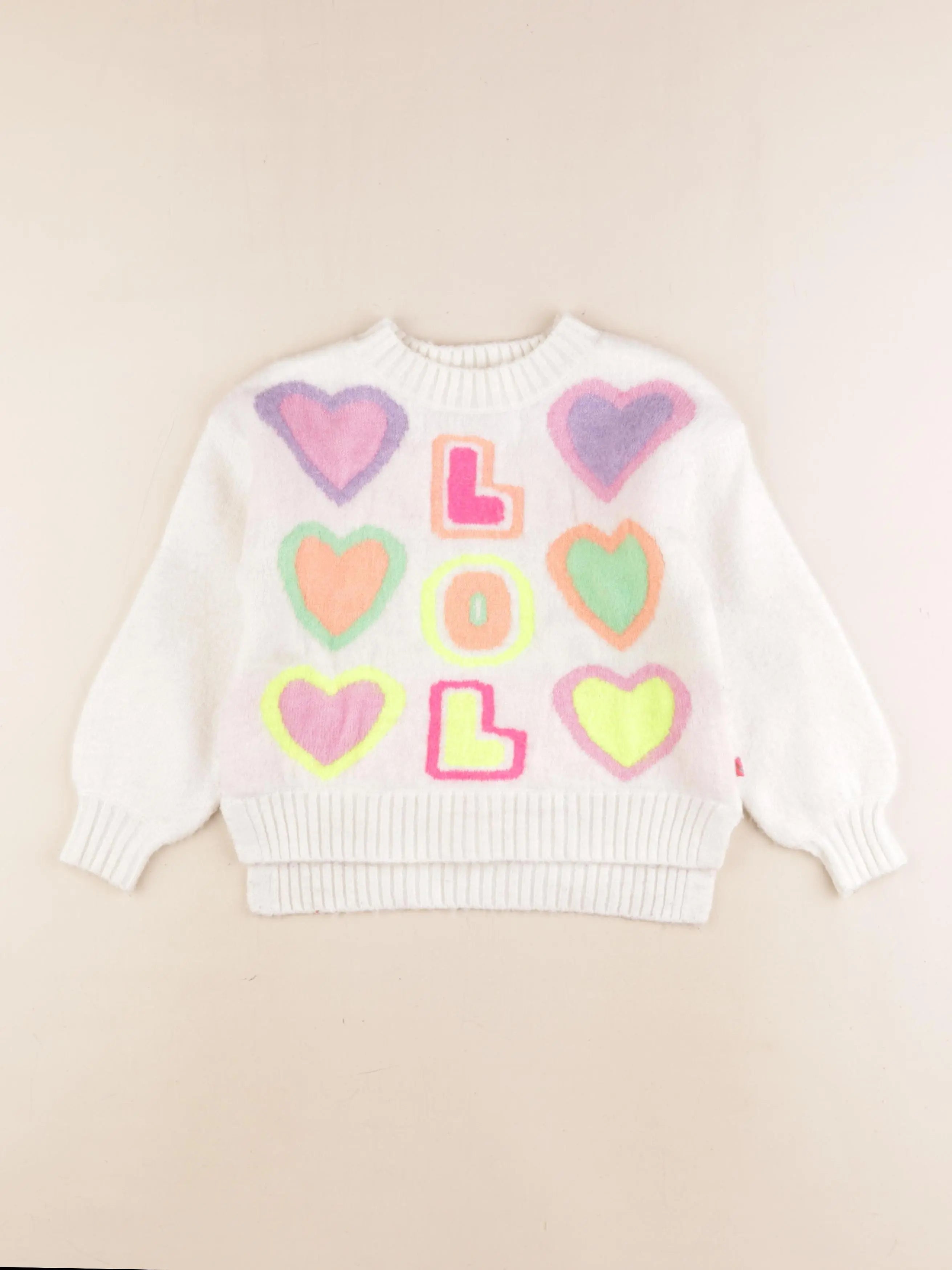Billie Blush - pull blanc, multicolore - 5 ans