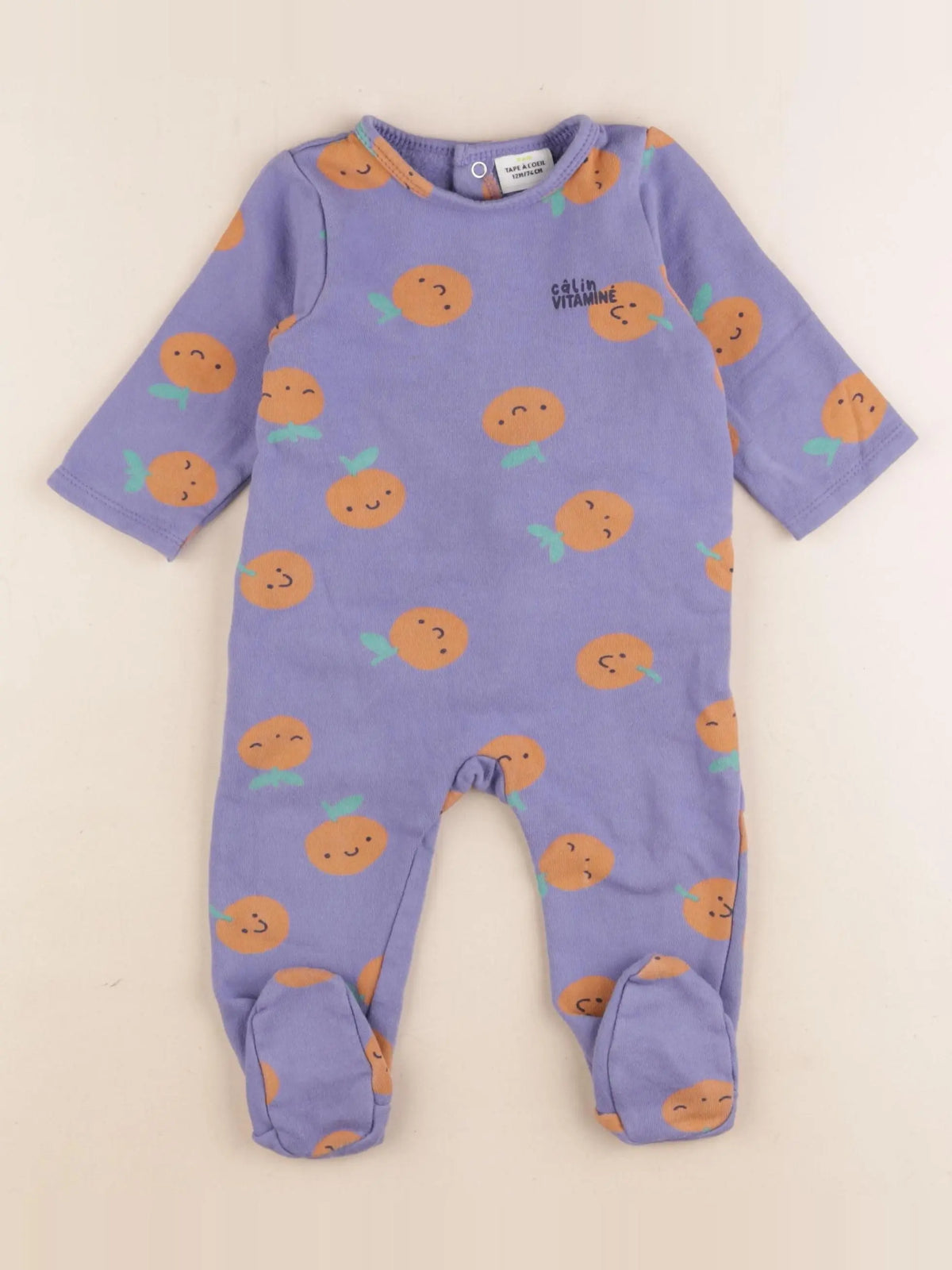 Tape à l'oeil - pyjama coton bleu - 12 mois