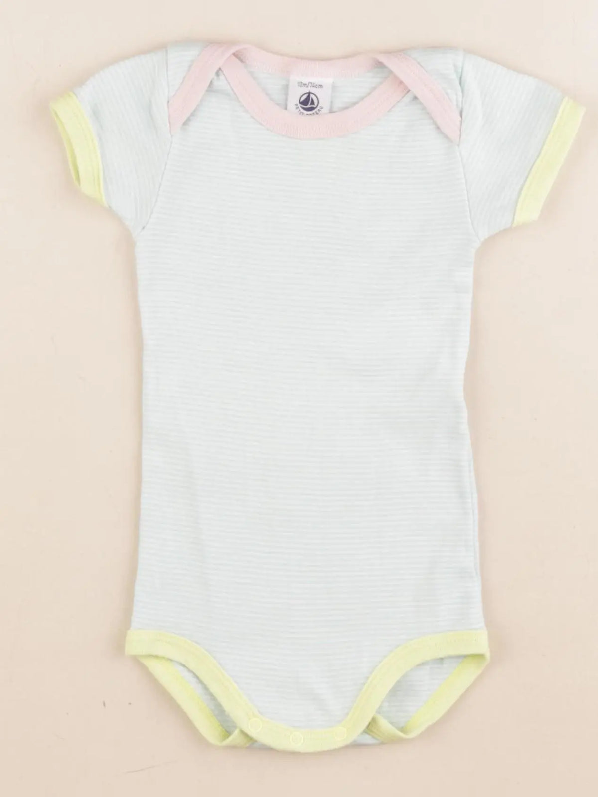 Petit Bateau - body vert - 12 mois
