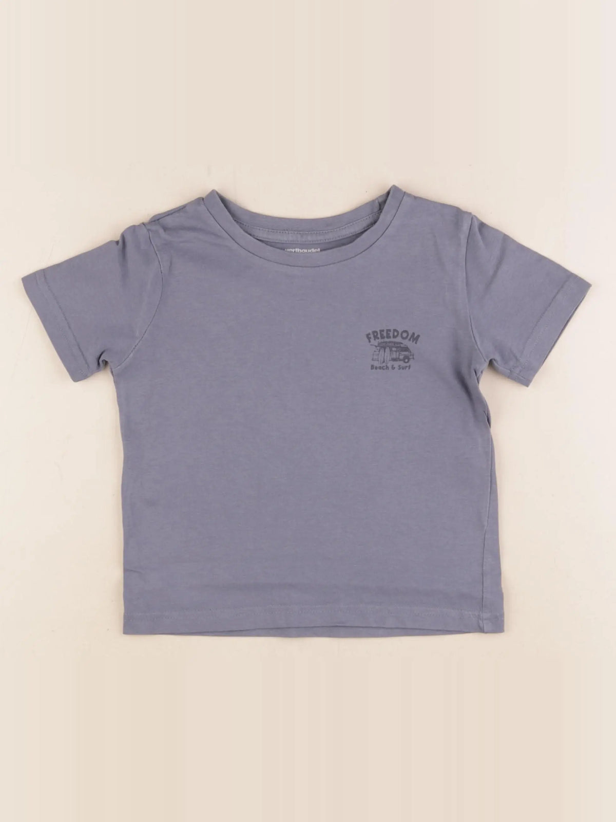 Vertbaudet - tee-shirt bleu - 4 ans