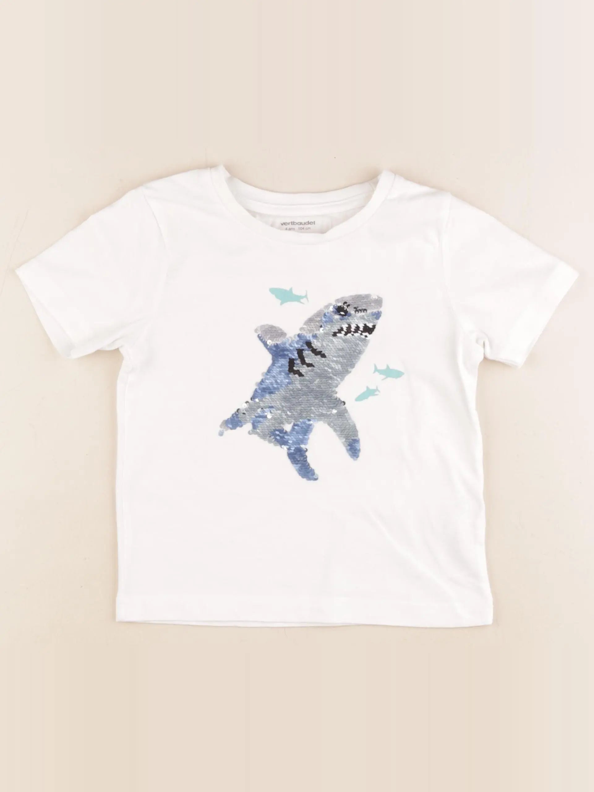 Vertbaudet - tee-shirt blanc - 4 ans
