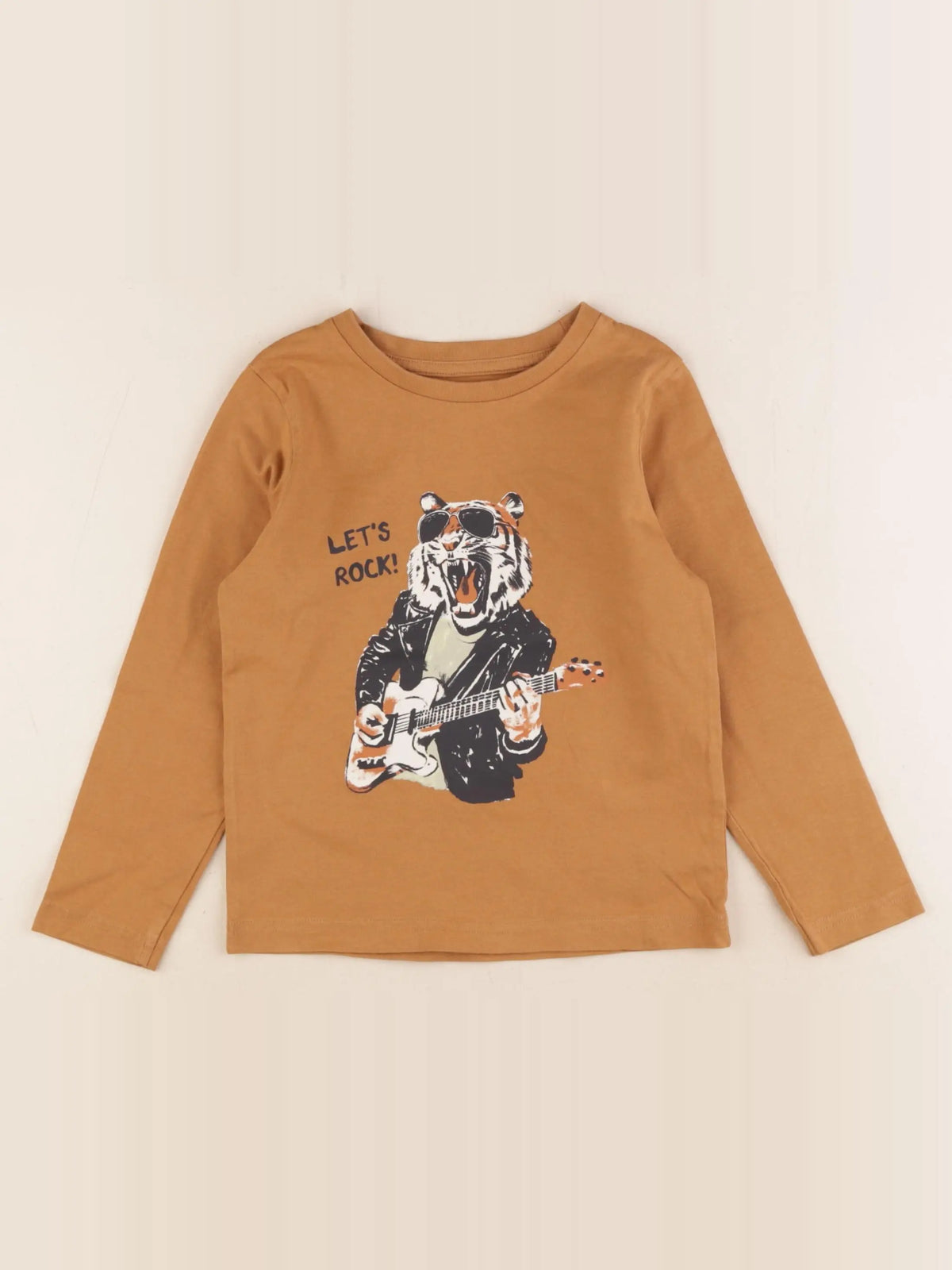 Vertbaudet - tee-shirt marron - 4 ans