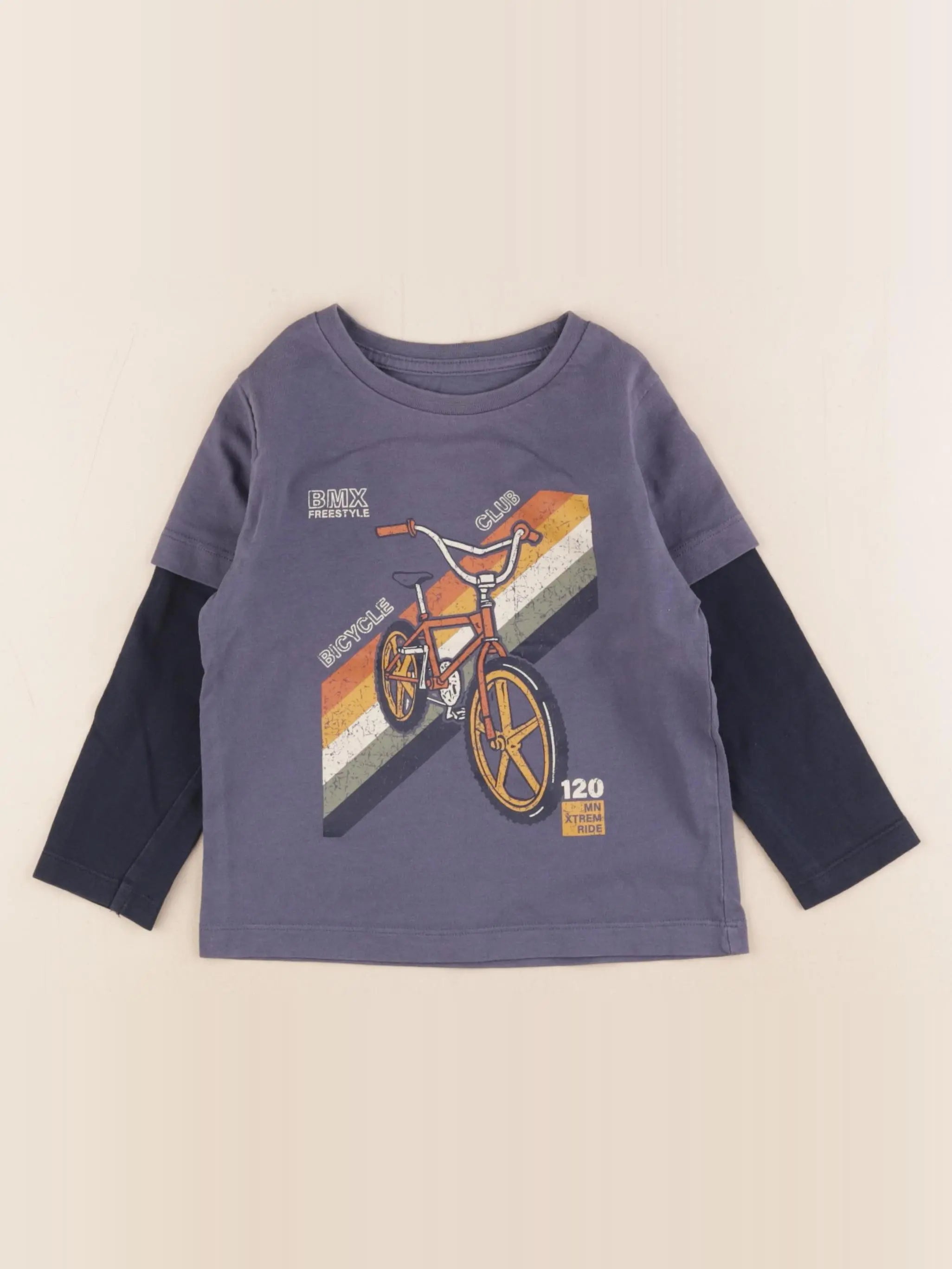 Vertbaudet - tee-shirt bleu - 3 ans
