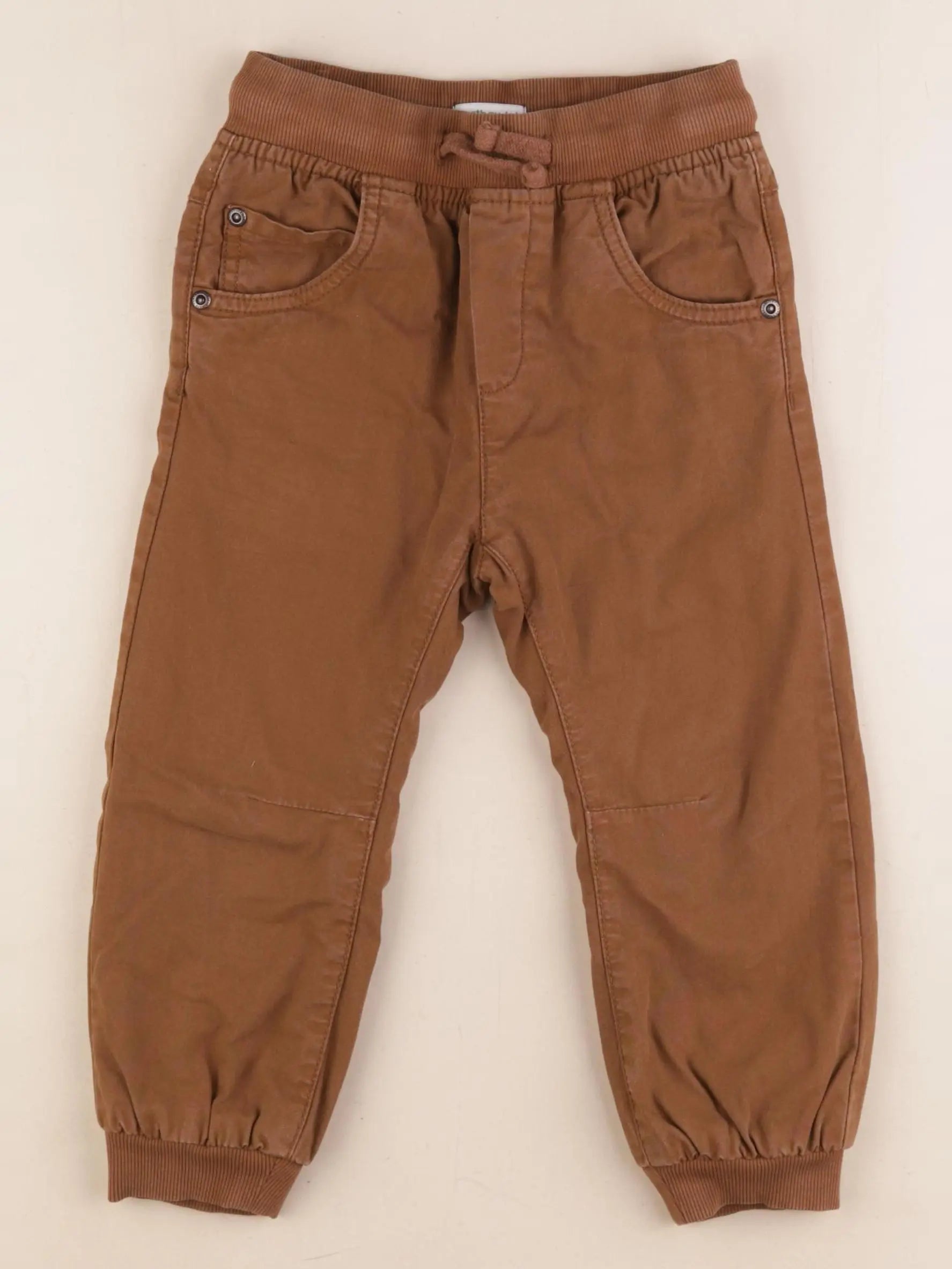 Vertbaudet - pantalon doublé marron - 4 ans