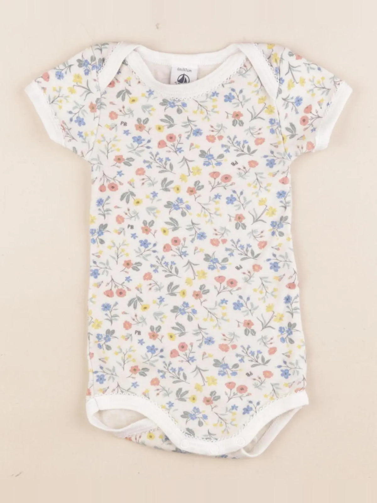 Petit Bateau - body multicolore - 6 mois