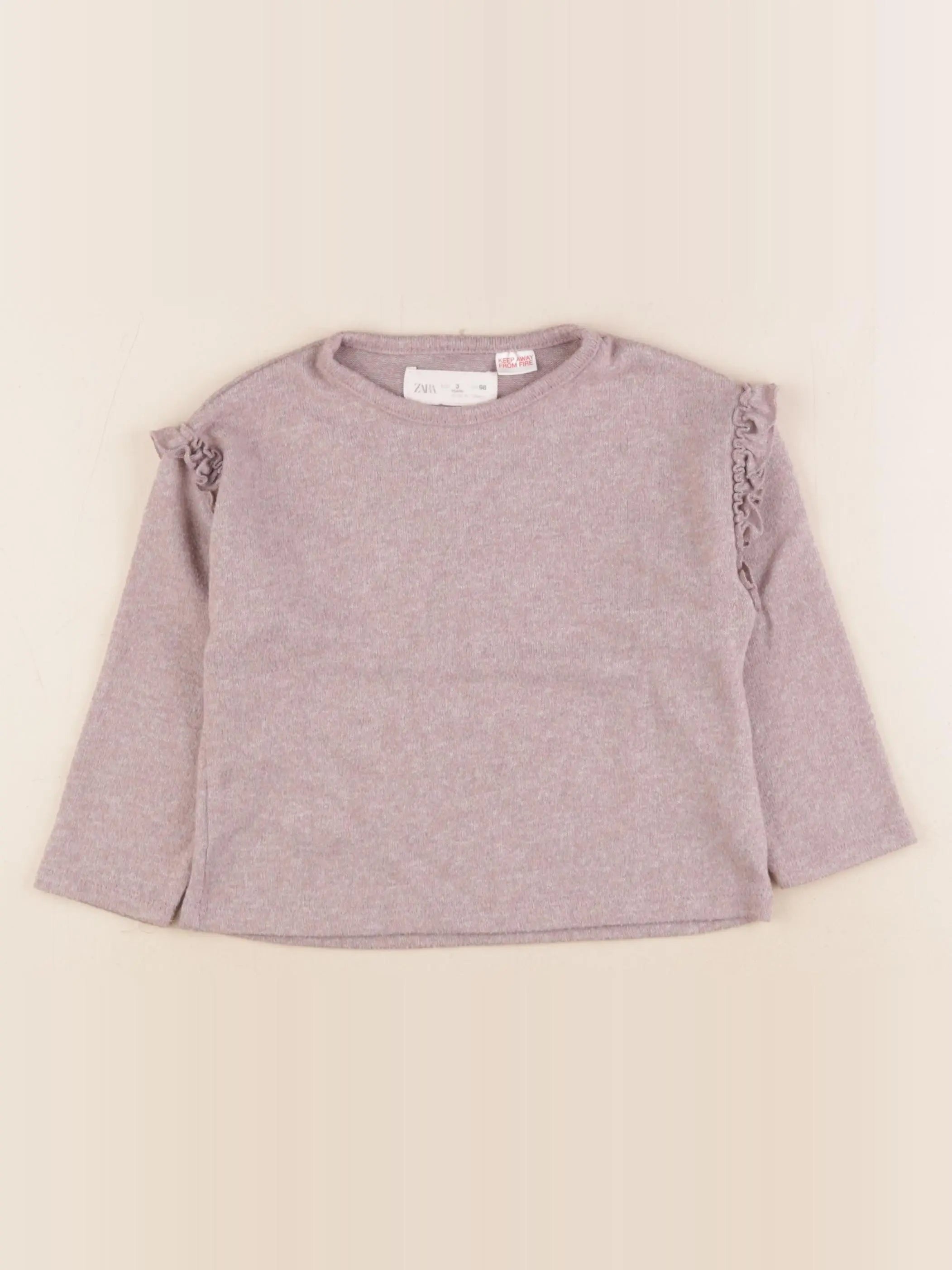 Zara - tee-shirt marron - 3 ans