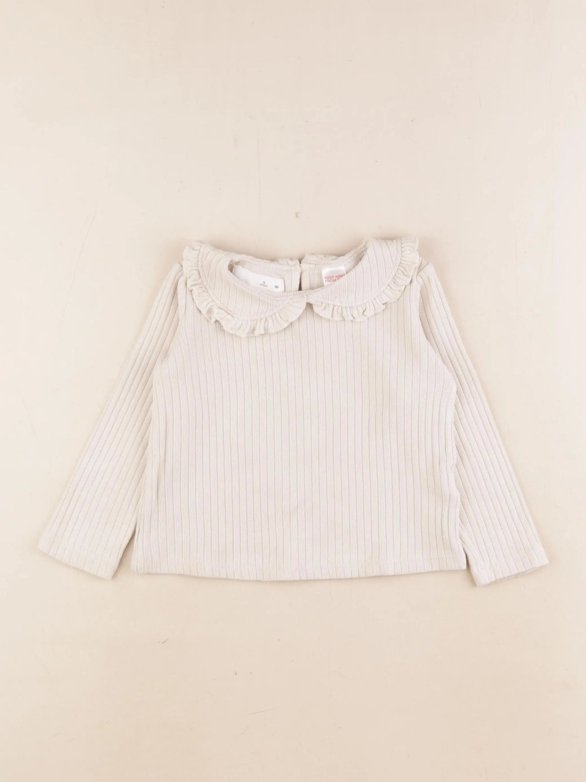Zara - tee-shirt beige - 3 ans