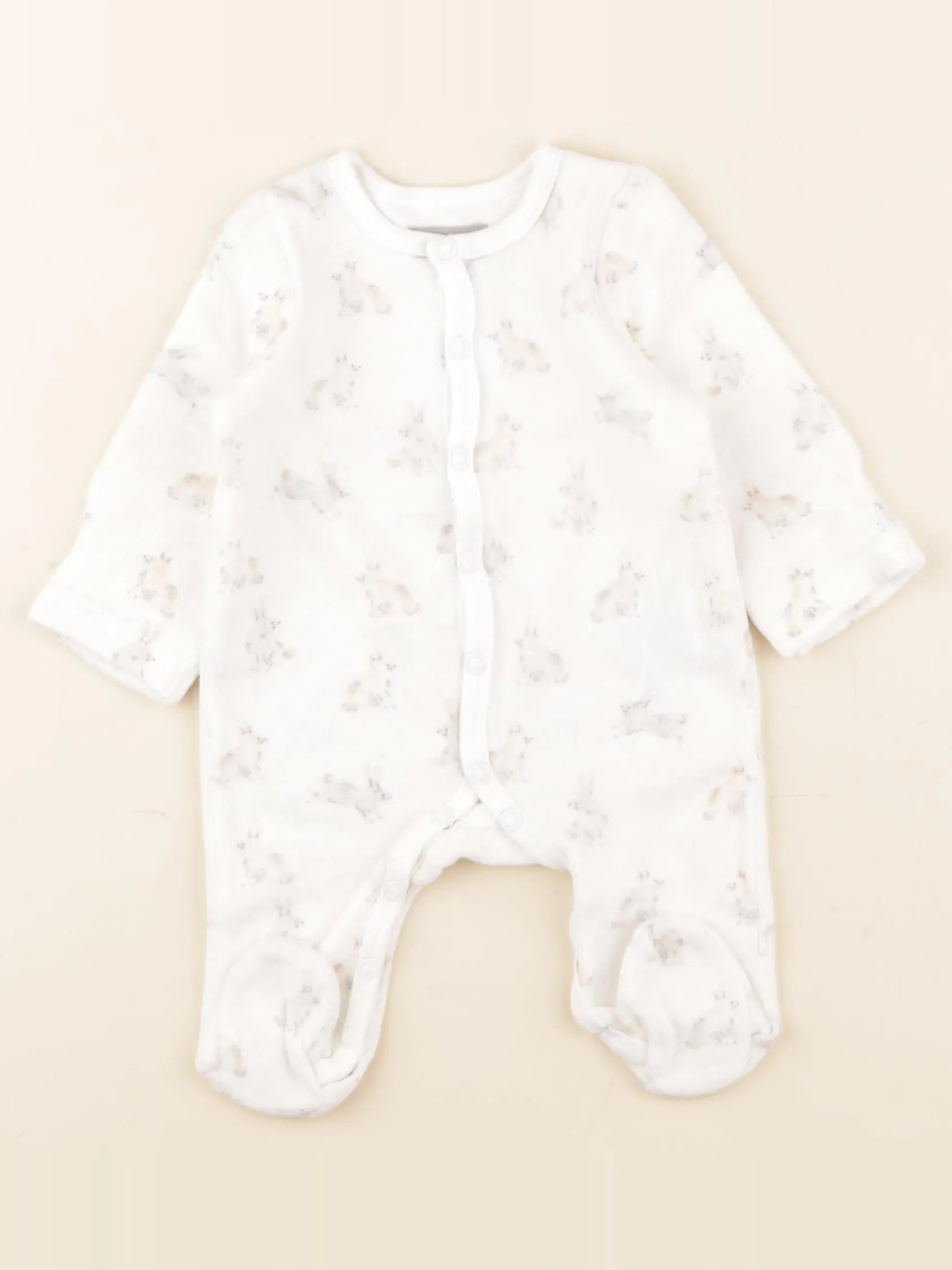 Boutchou - pyjama velours beige - 1 mois