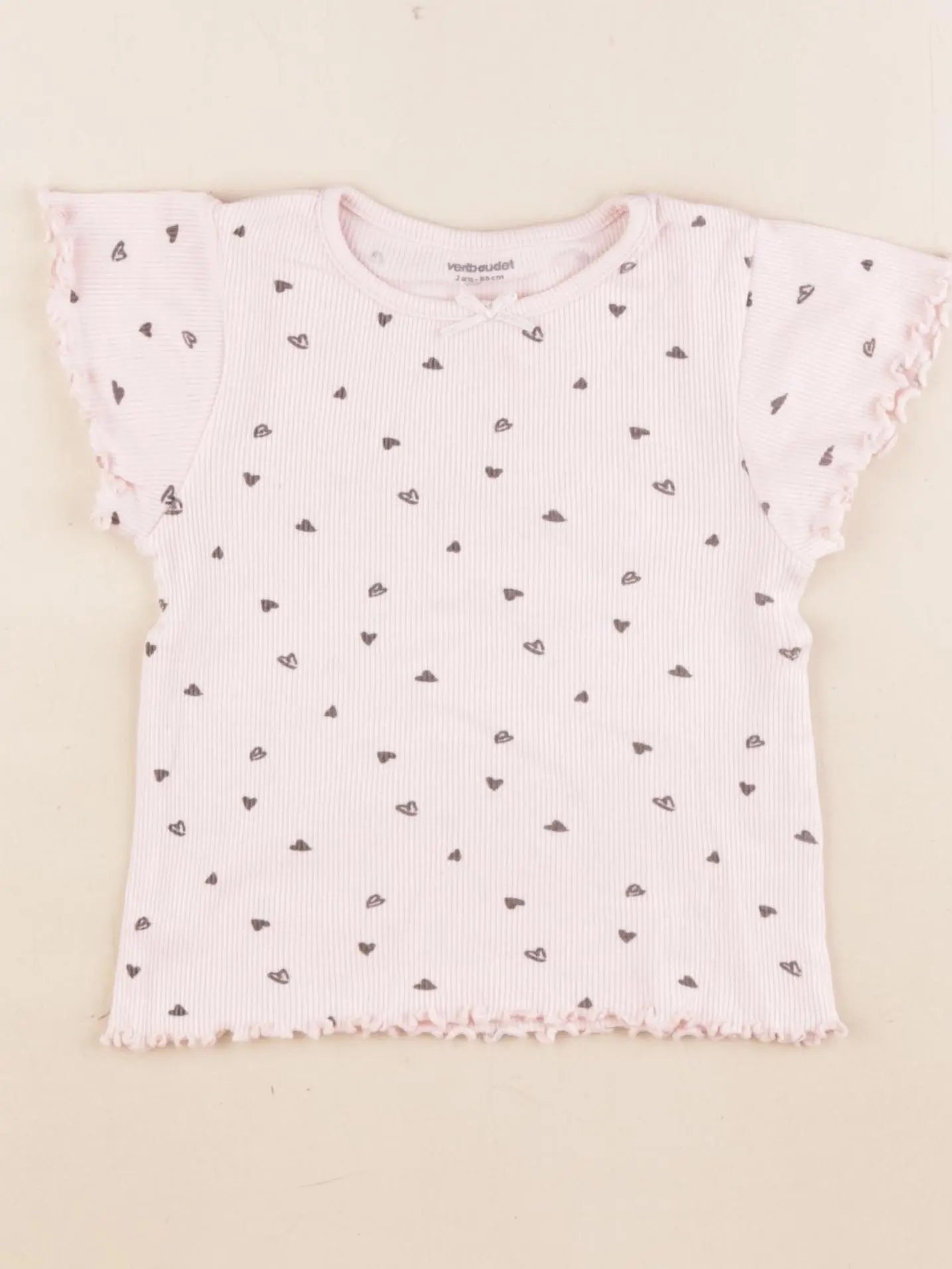 Vertbaudet - maillot de corps rose - 2 ans
