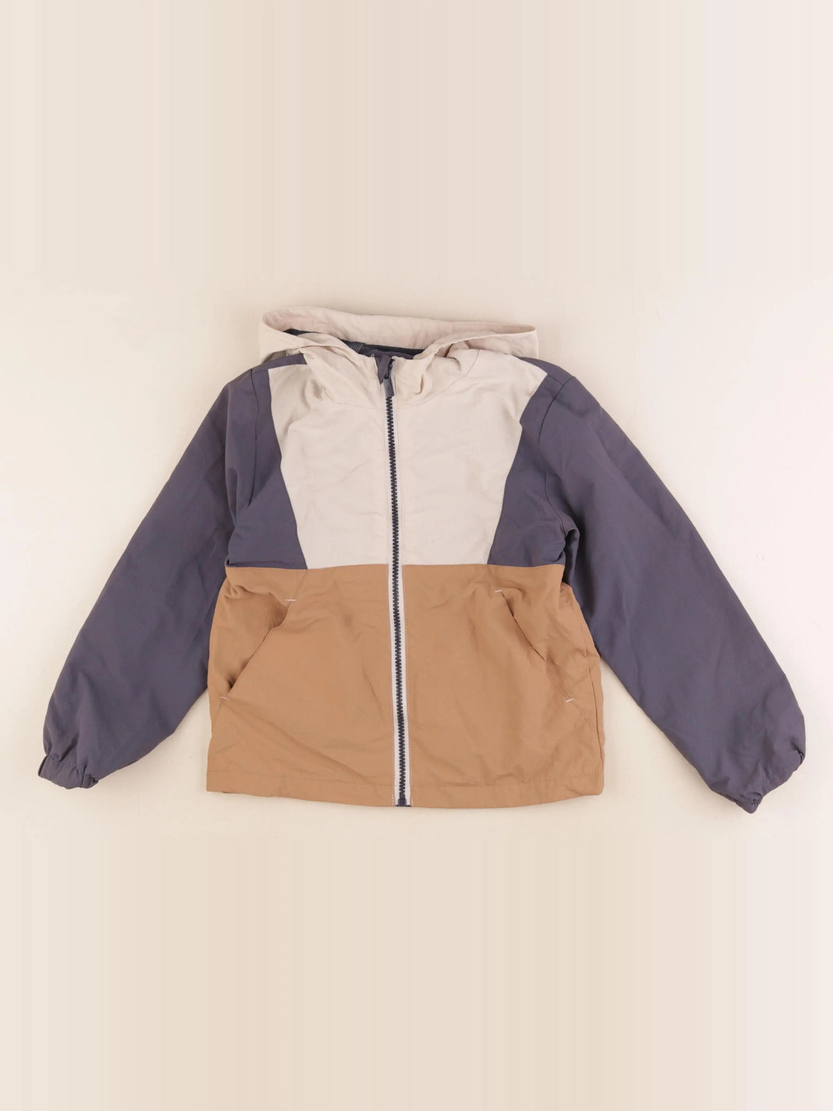 Vertbaudet - coupe-vent bleu, marron - 6 ans