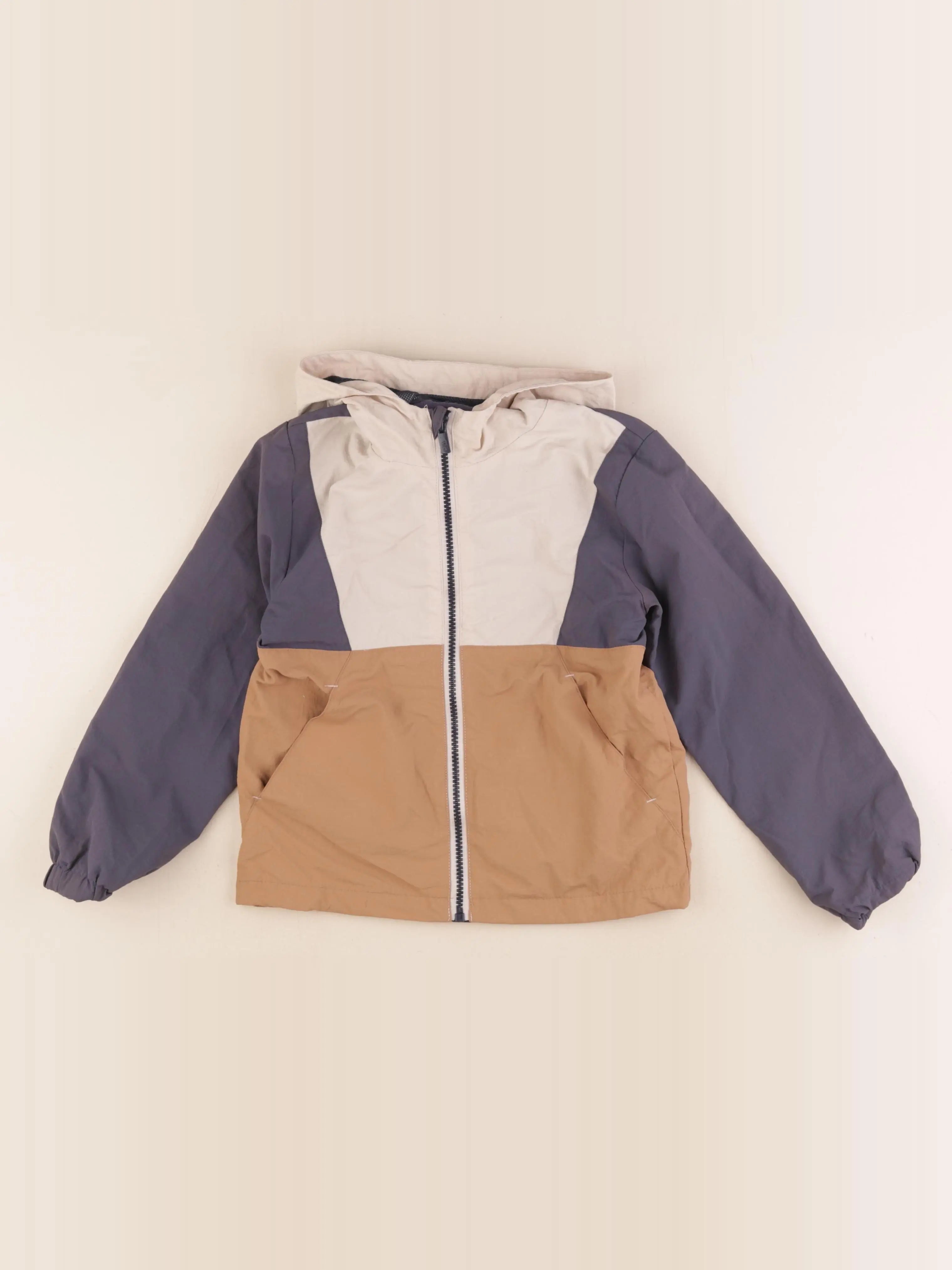 Vertbaudet - coupe-vent bleu, marron - 6 ans