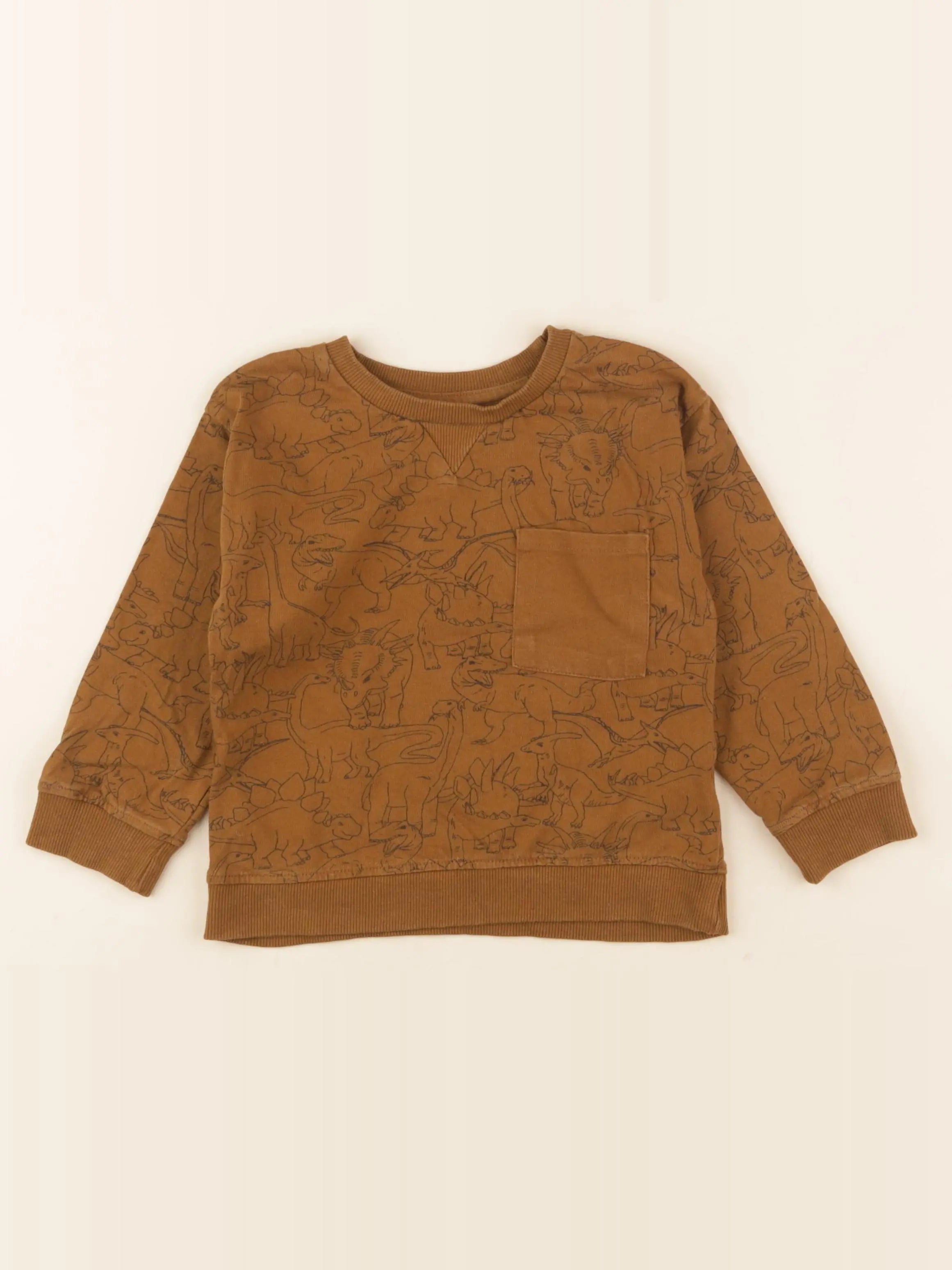 Vertbaudet - sweat marron - 4 ans