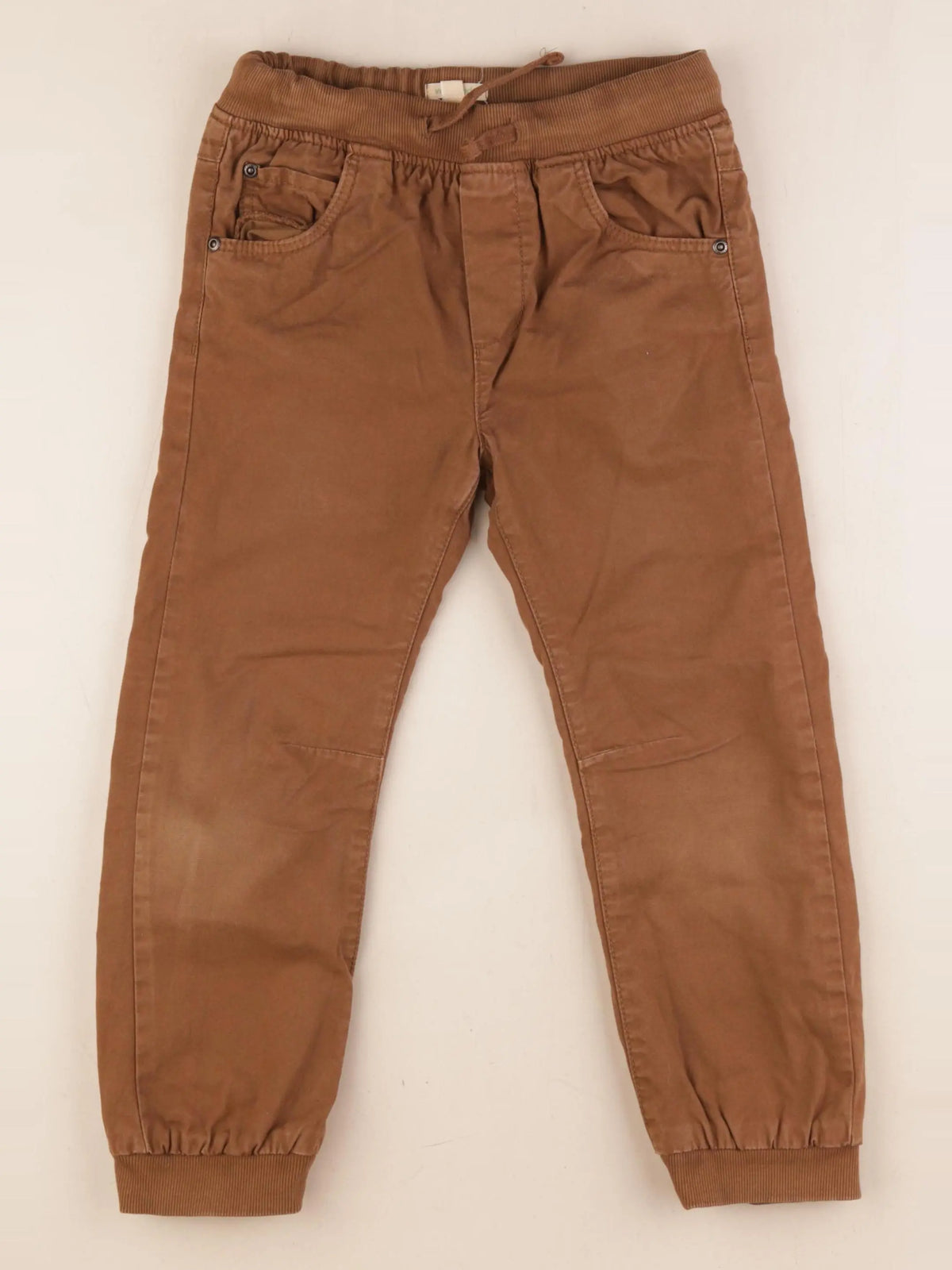 Vertbaudet - pantalon doublé marron - 7 ans